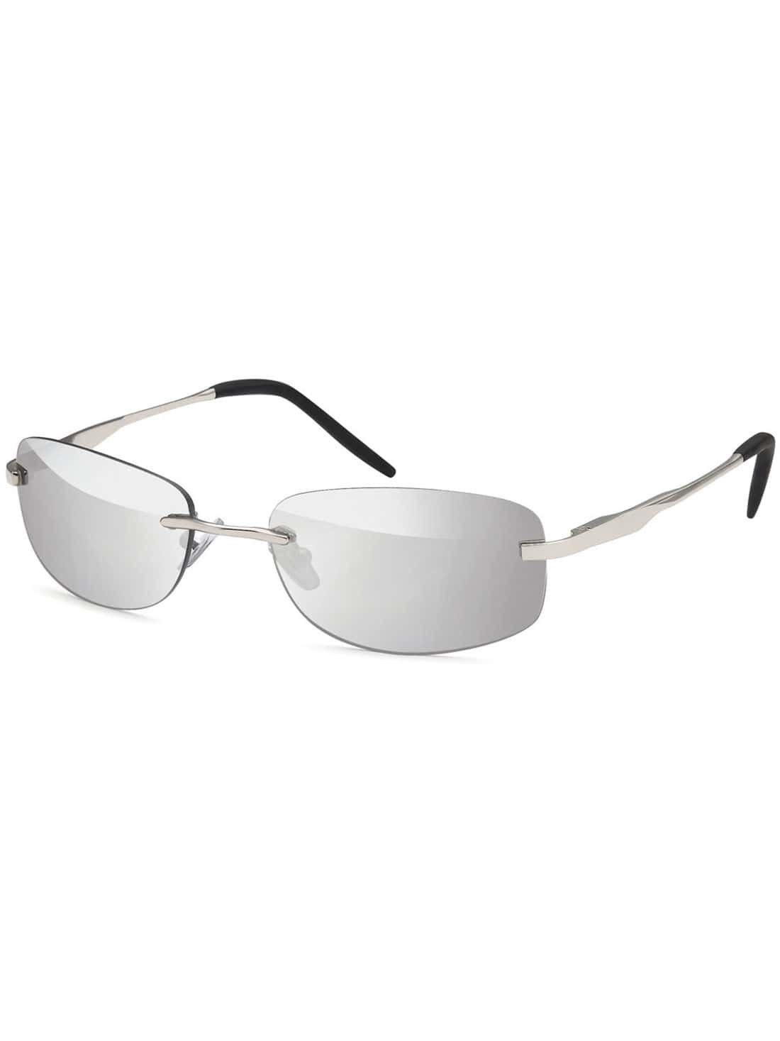 BEZLIT Eyewear Sonnenbrille Herren Desginer Sonnenbrille (1-St) mit schwarzen Linsen Silber