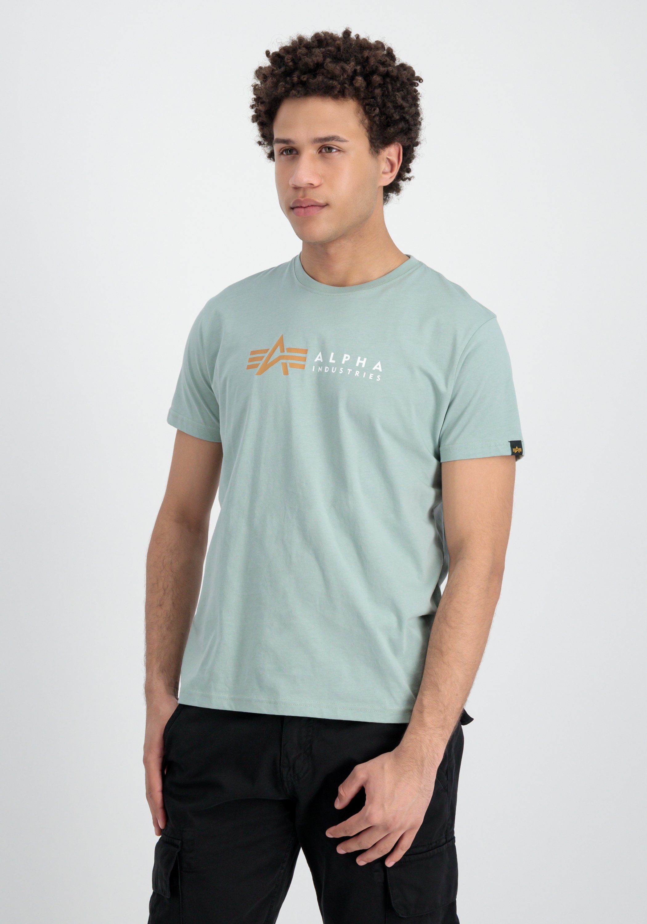 Alpha Industries T-Shirt Alpha Industries Men - T-Shirts Alpha Label T green