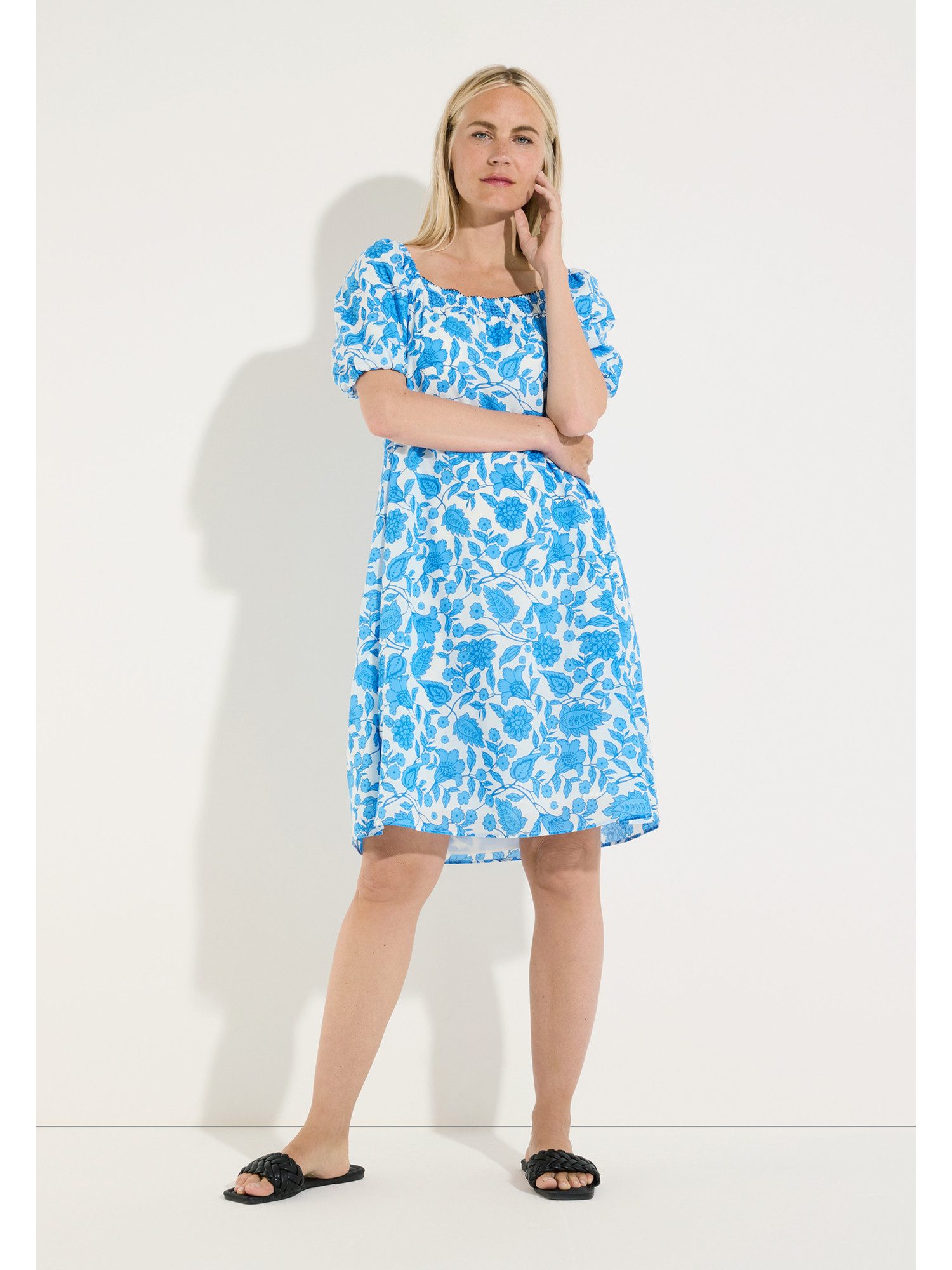 MORE&MORE A-Linien-Kleid kurzes A-Linien-Kleid mit sommerlichem Print