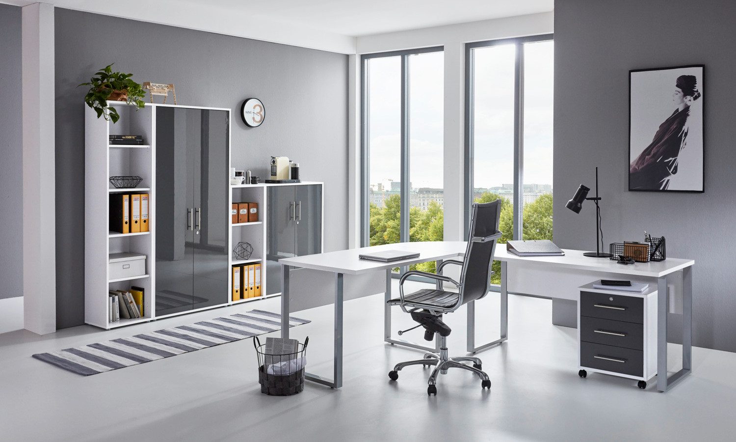 moebel-dich-auf Büromöbel-Set OFFICE EDITION, (abschließbar, 6-tlg., günstig online kaufen
