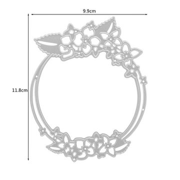 Stanzenshop.de Motivschablone Stanzschablone: Kreis mit Blütenverzierungen