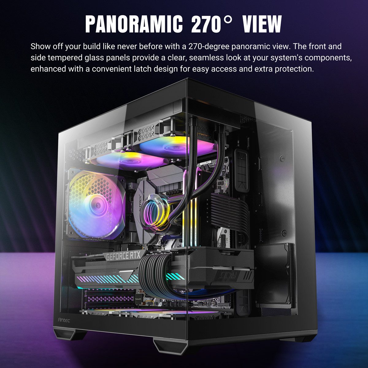 Antec PC-Gehäuse CX60M ARGB PC Gehäuse Mini Tower Micro-ATX