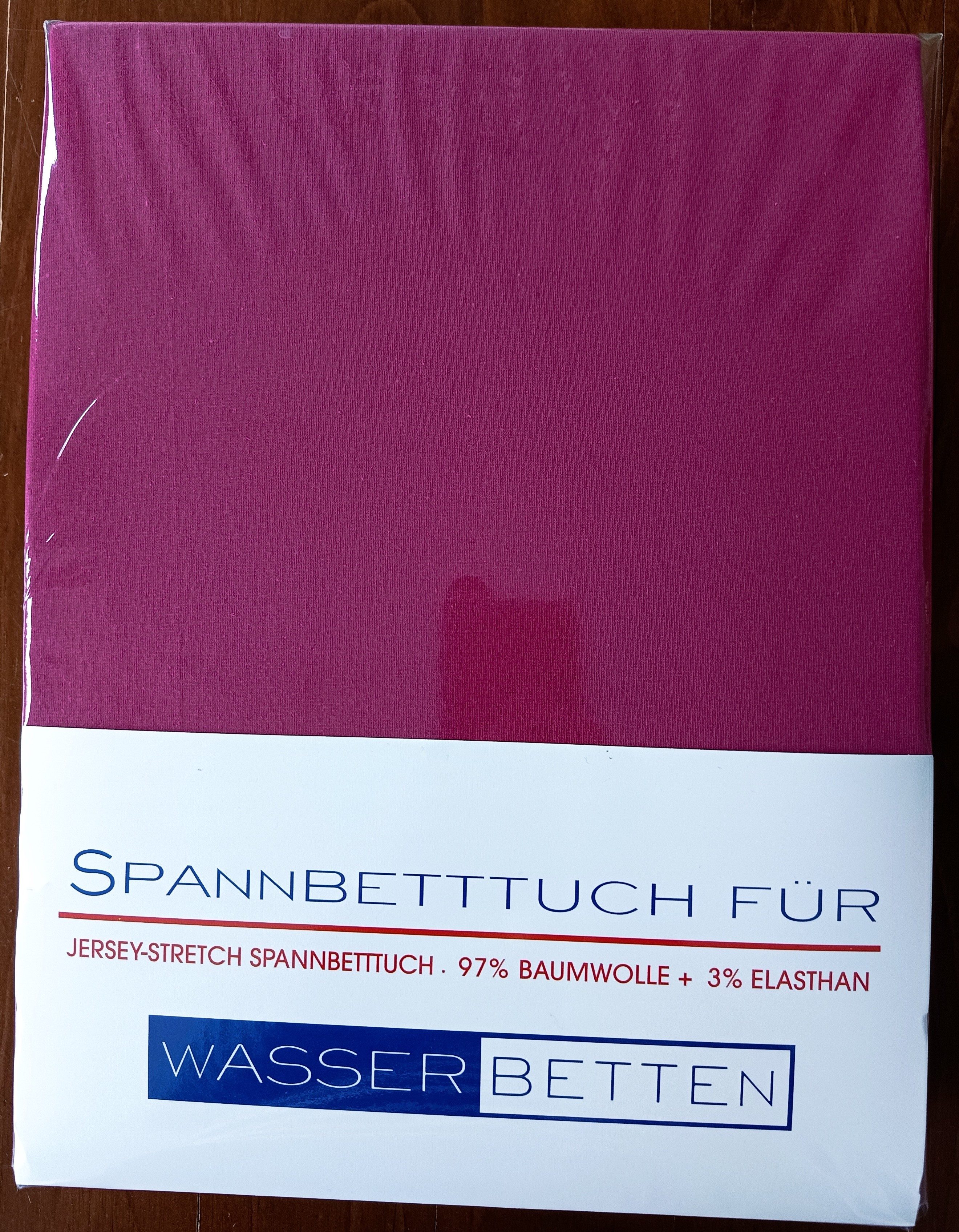 Kirsten Balk Matratze, Decken, Spannbetttuch Wasserbetten Jersey Stretch Spannbetttuch ca. 180-200 x 200-220 cm, Besonders für Wasserbetten geeignet - hohe Spannkraft