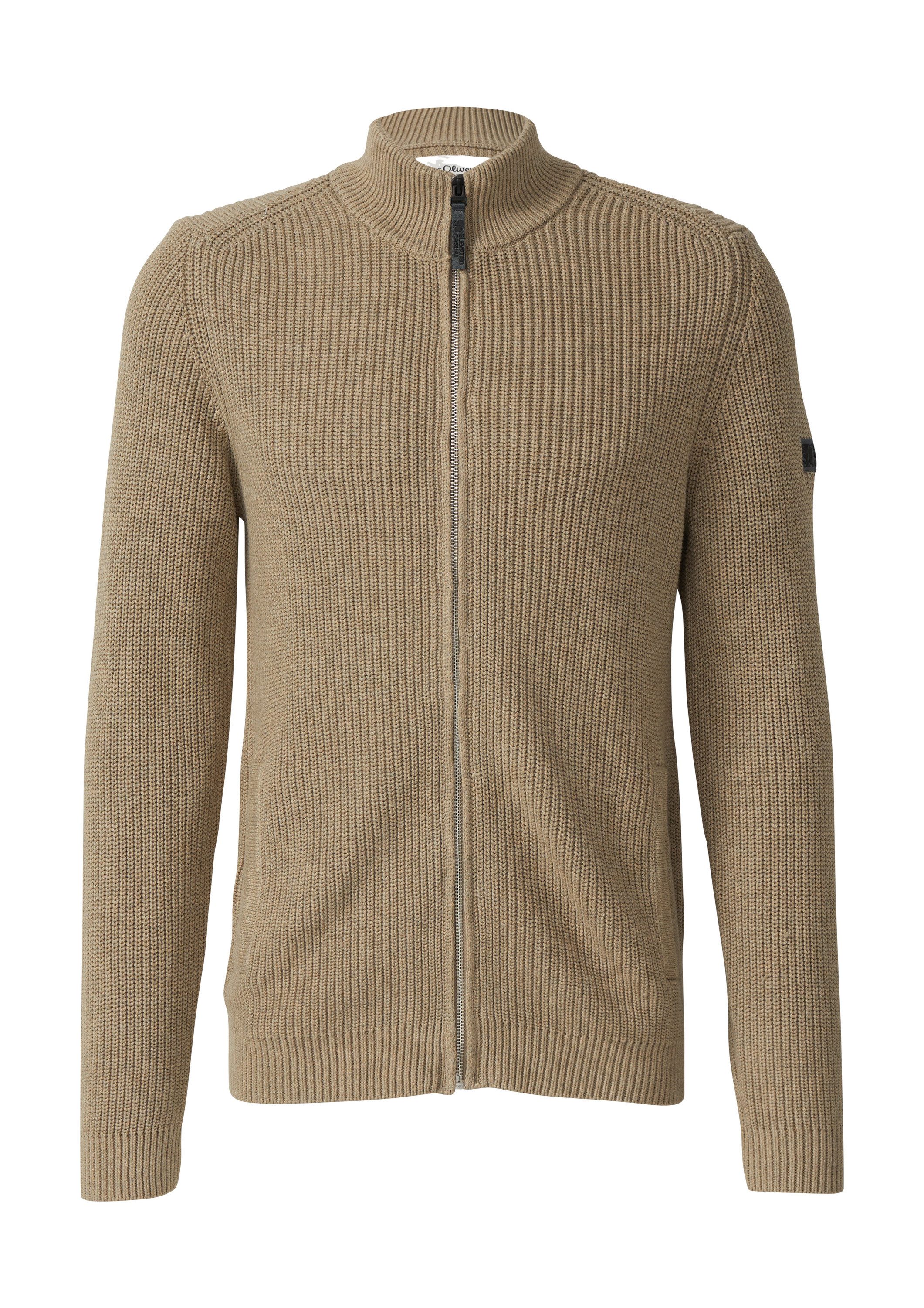 s.Oliver Cardigan Strickjacke Struktur-Strickjacke mit Eingrifftaschen und günstig online kaufen