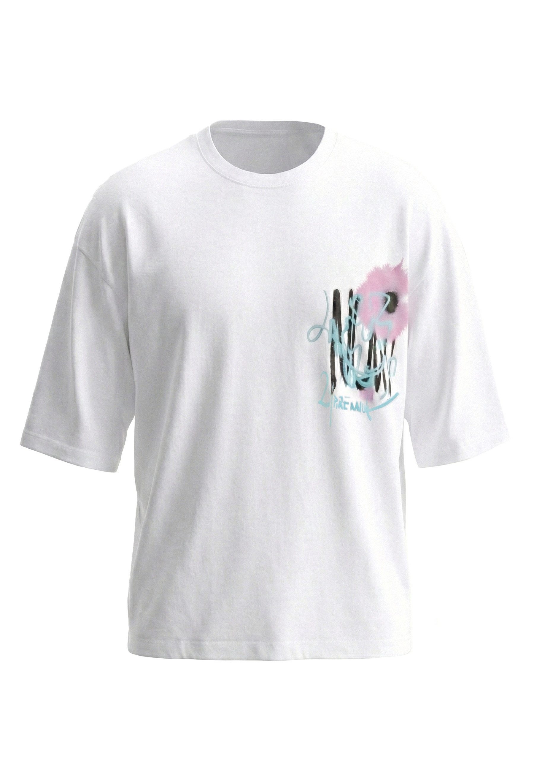 2Y Premium T-Shirt 2Y Premium 2Y Premium Flower Splash Oversized T-Shirts (1-tlg)