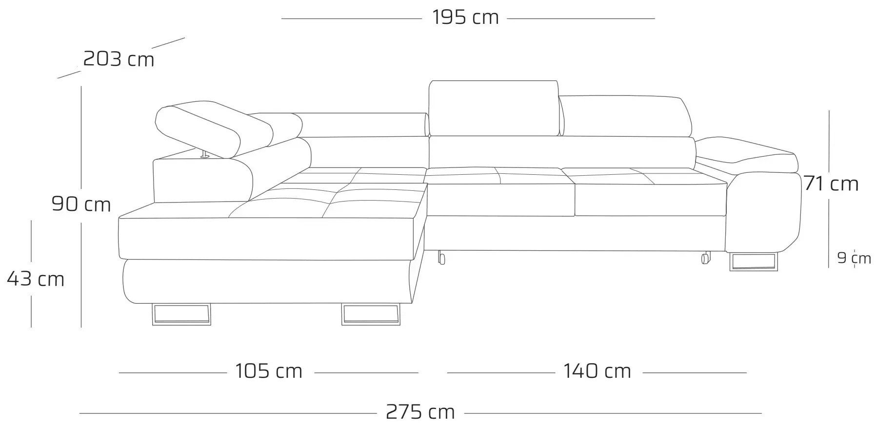 NEXT COLLECTION Ecksofa Wild, Verstellbare Kopfstützen, günstig online kaufen