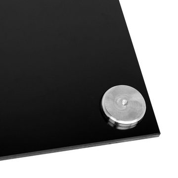 Melko TV-Rack Bildschirmerhöhung Schreibtischaufsatz Monitorständer in Schwarz oder Weiß PC Tisch Regal TV Monitor Glasaufsatz Monitoraufsatz Erhöhung Glasbühne Board Glastisch Podest Ablage (Stück), Robust und stabil