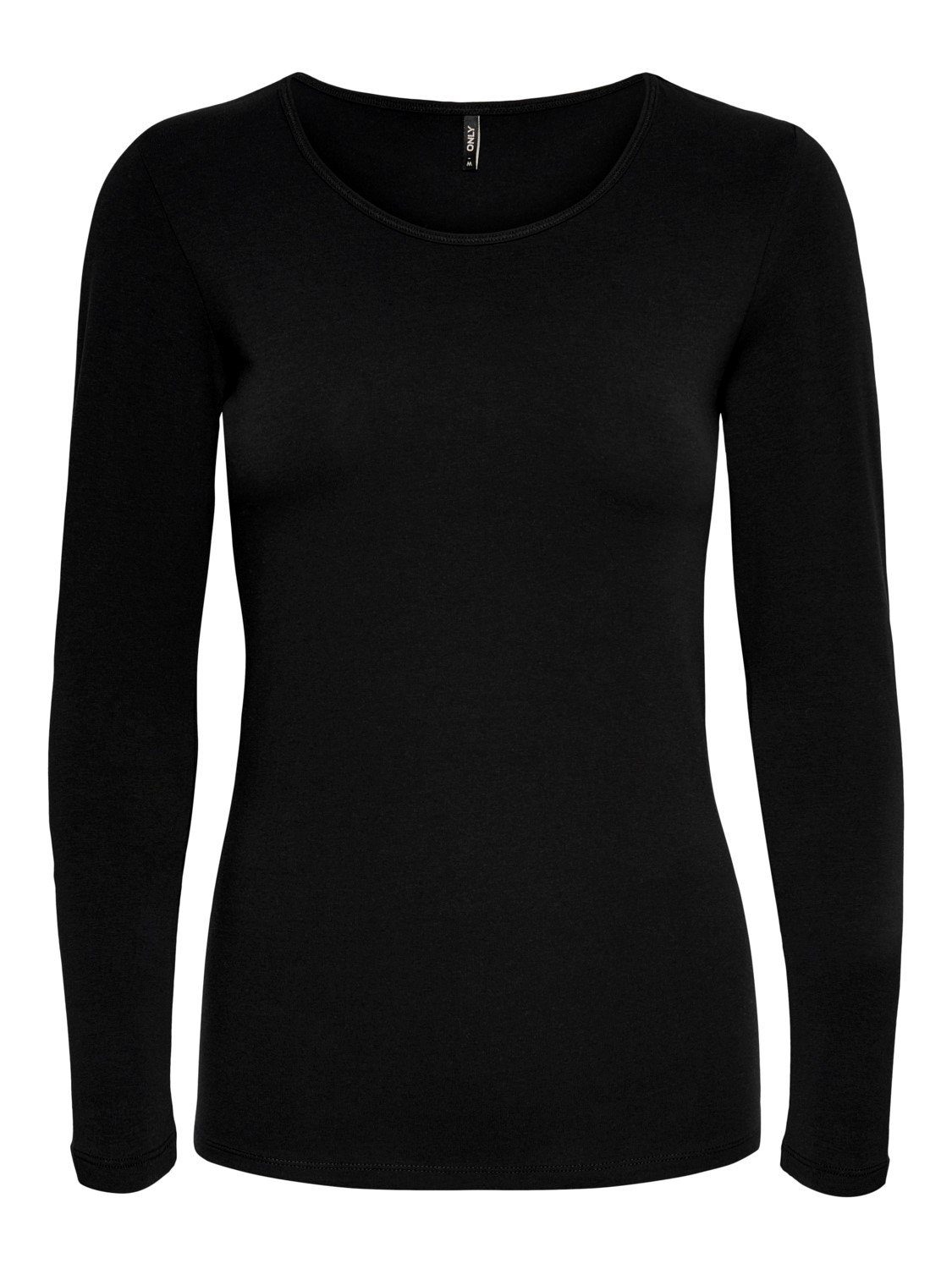 ONLY Langarmshirt Langarmshirt Damen Shirt Schwarz Weiß Longsleeve 1er - 5er Pack