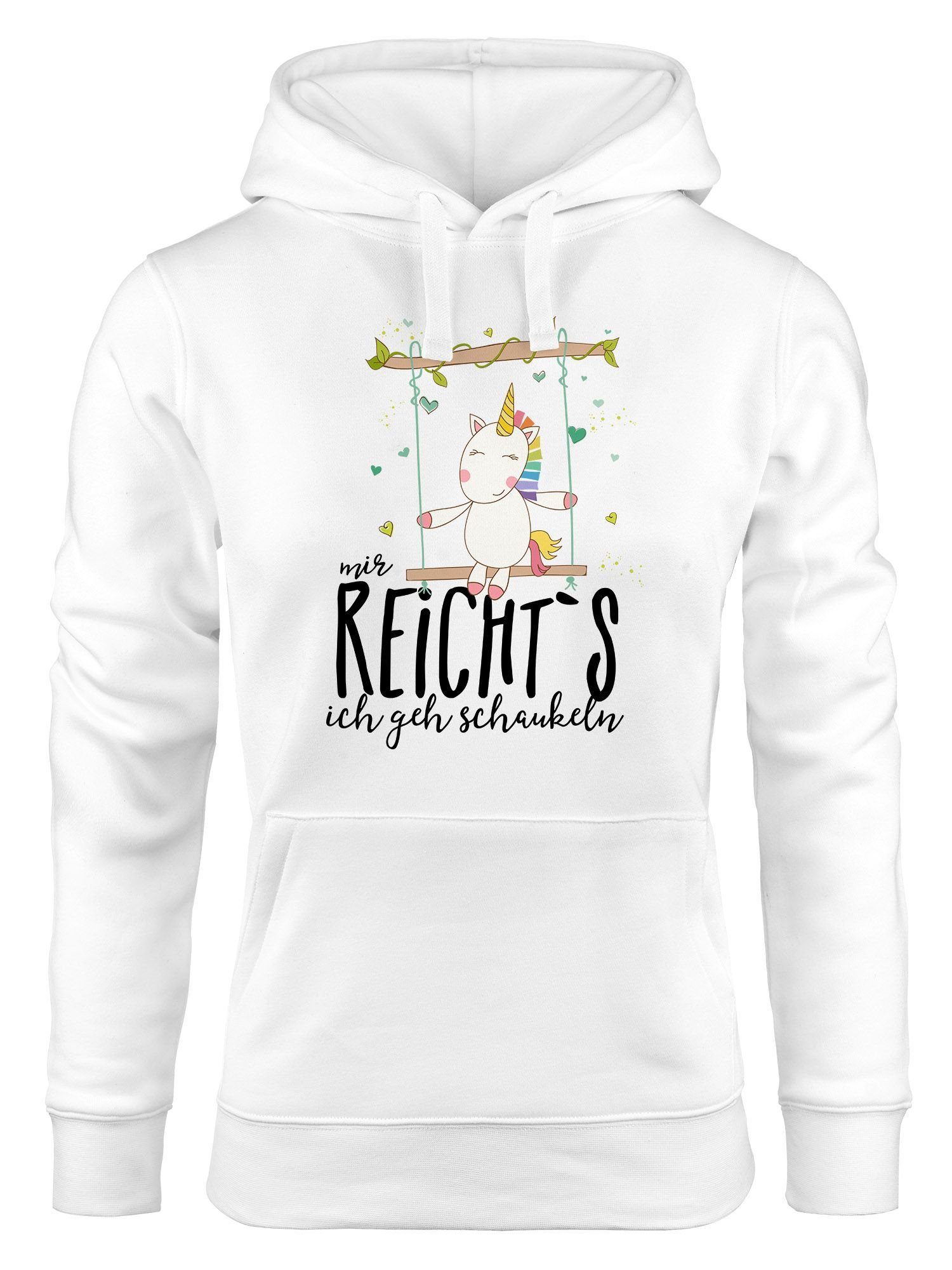 MoonWorks Hoodie Damen Kapuzen-Pullover Hoodie Einhorn günstig online kaufen