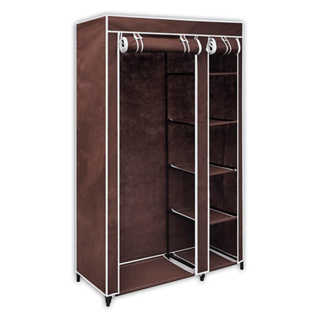 vidaXL Stoffschrank Stoffschränke 2 Stk. Braun (1-St)