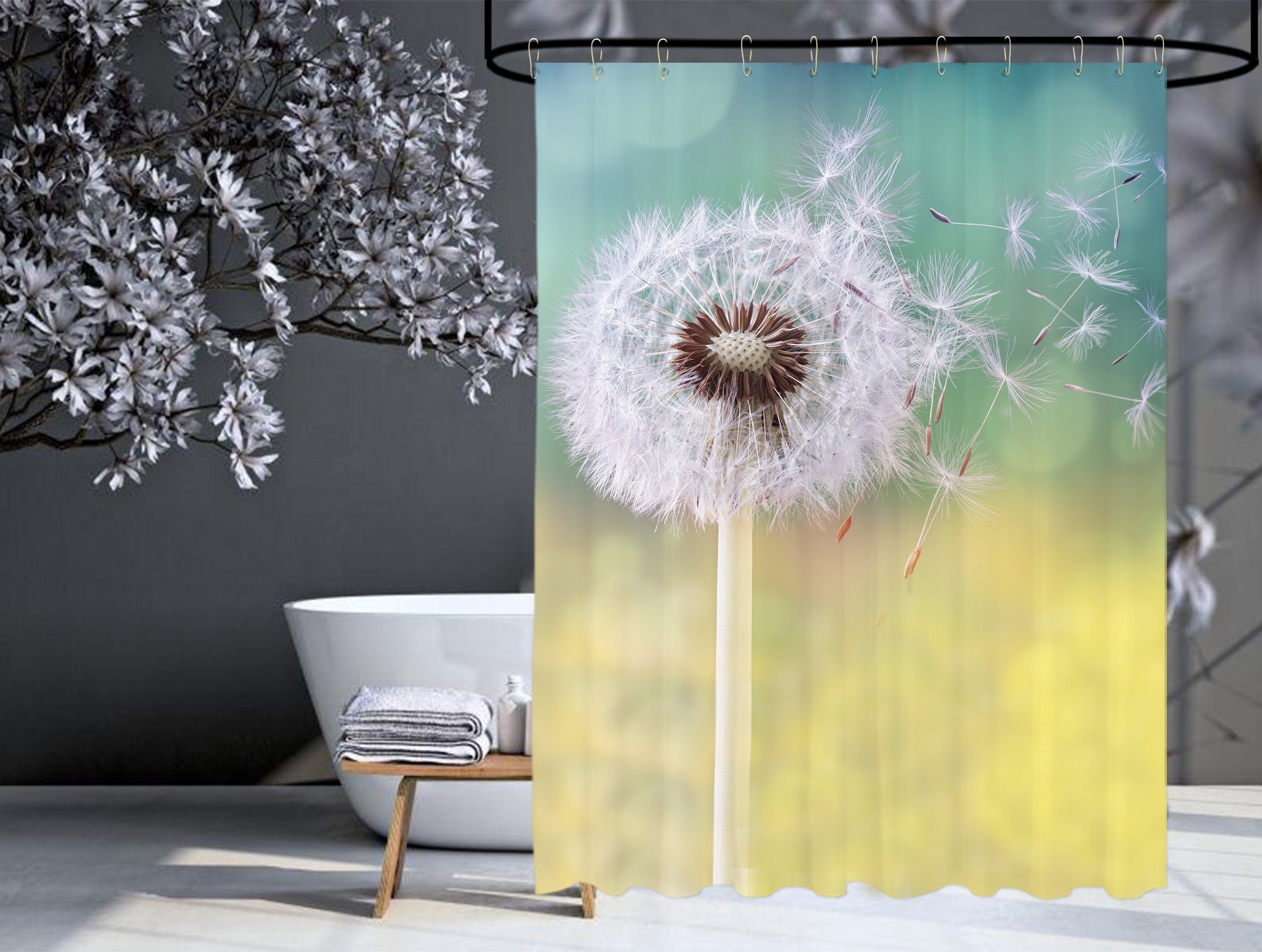 Duschvorhang Pusteblume 180 x 200 cm