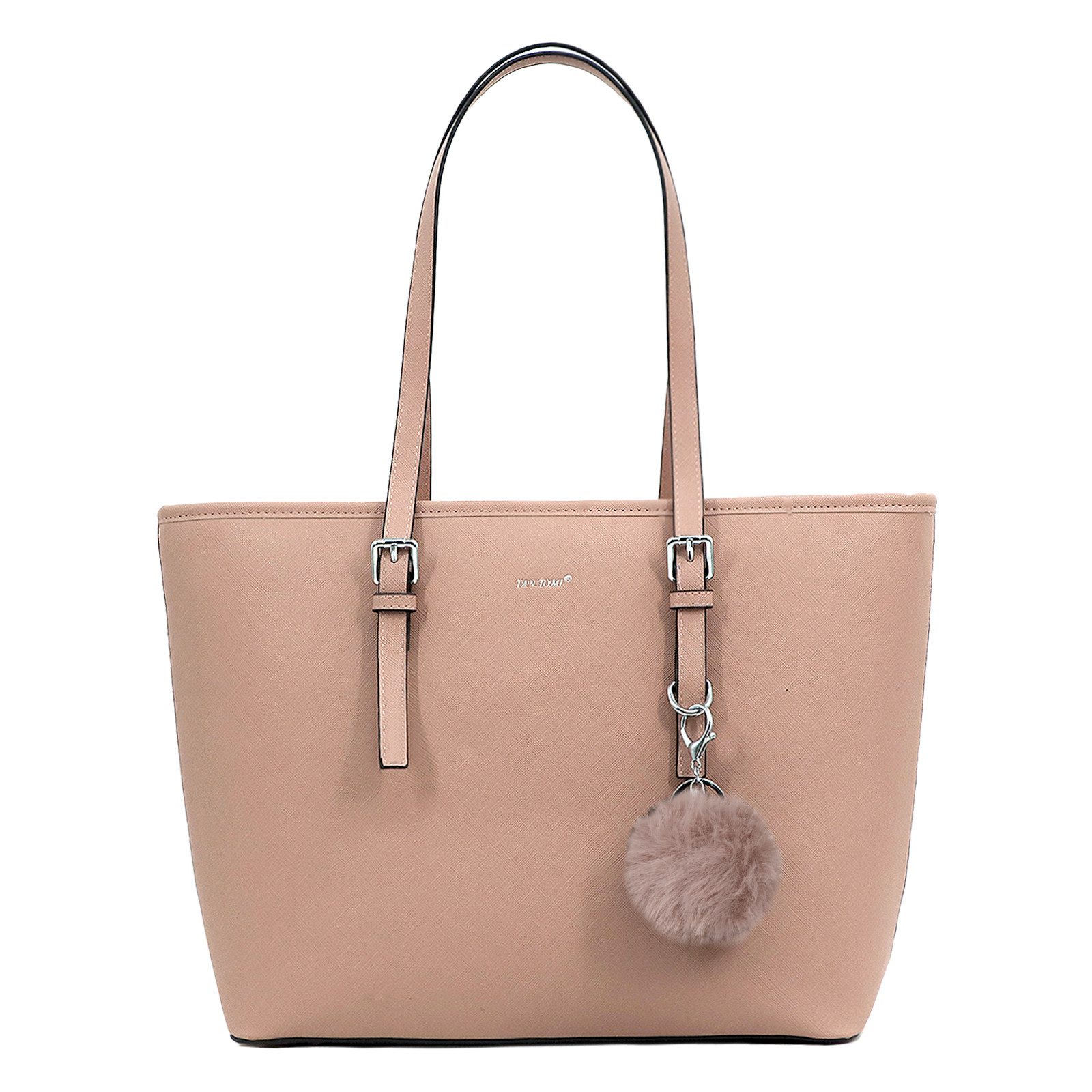 TAN.TOMI Shopper Damen Shopper Klassisch Elegante Handtasche Henkeltasche Schwarz, Groß Damen Schultertaschen, ​Geschenke für Frauen in schlichter Optik