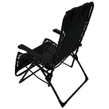 DEGAMO Relaxsessel NIZZA, Kunstgewebe schwarz 2*1, stufenlos verstellbar, faltbar