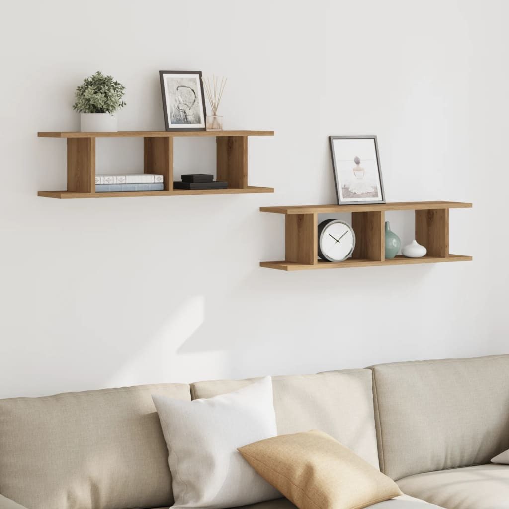 vidaXL Regal Wandregale 2 Stk. Artisan-Eiche günstig online kaufen