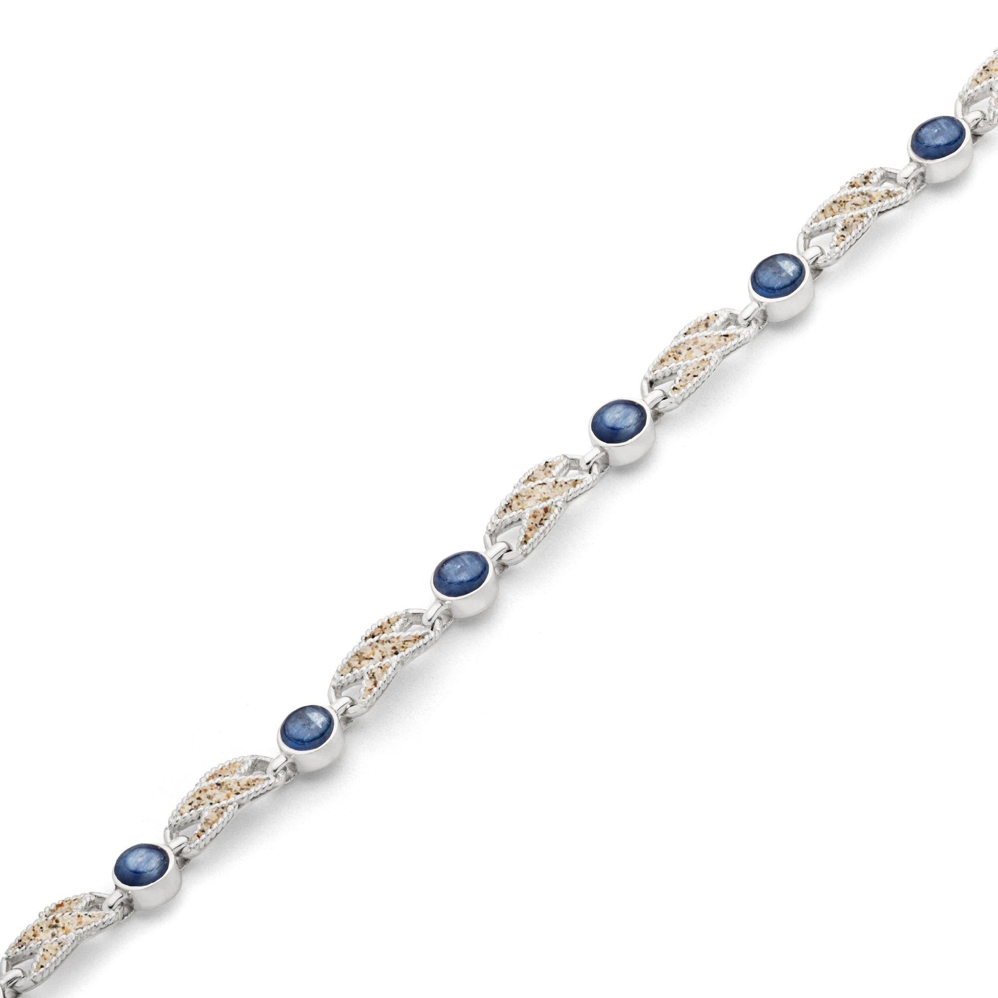 Armband DUR Schmuck: Armband "Eleganza" mit Strandsand und Kyanit, rhodiniert