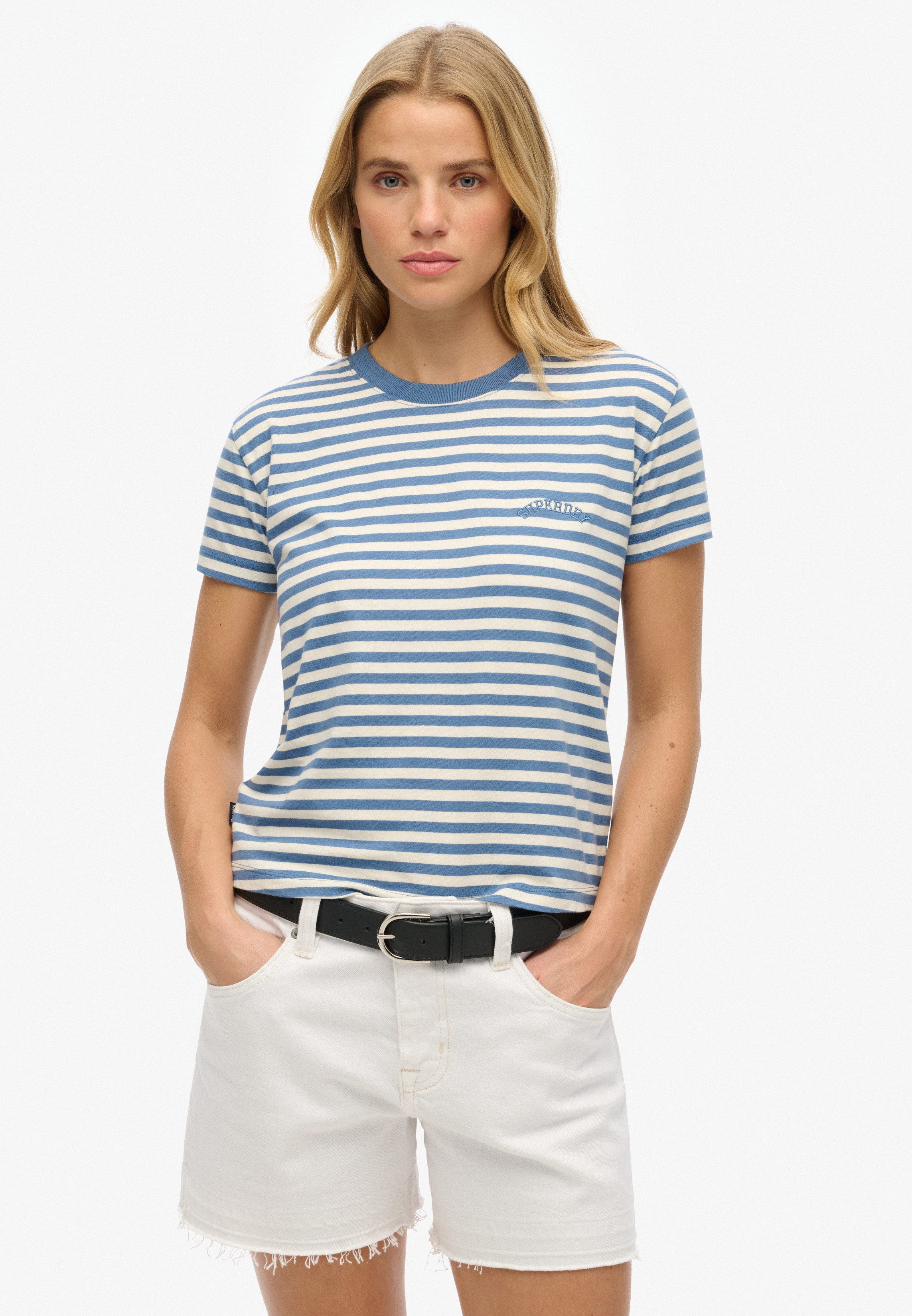 Superdry T-Shirt ESSENTIAL LOGO STR FITTED TEE angenehmes Tragegefühl durch günstig online kaufen