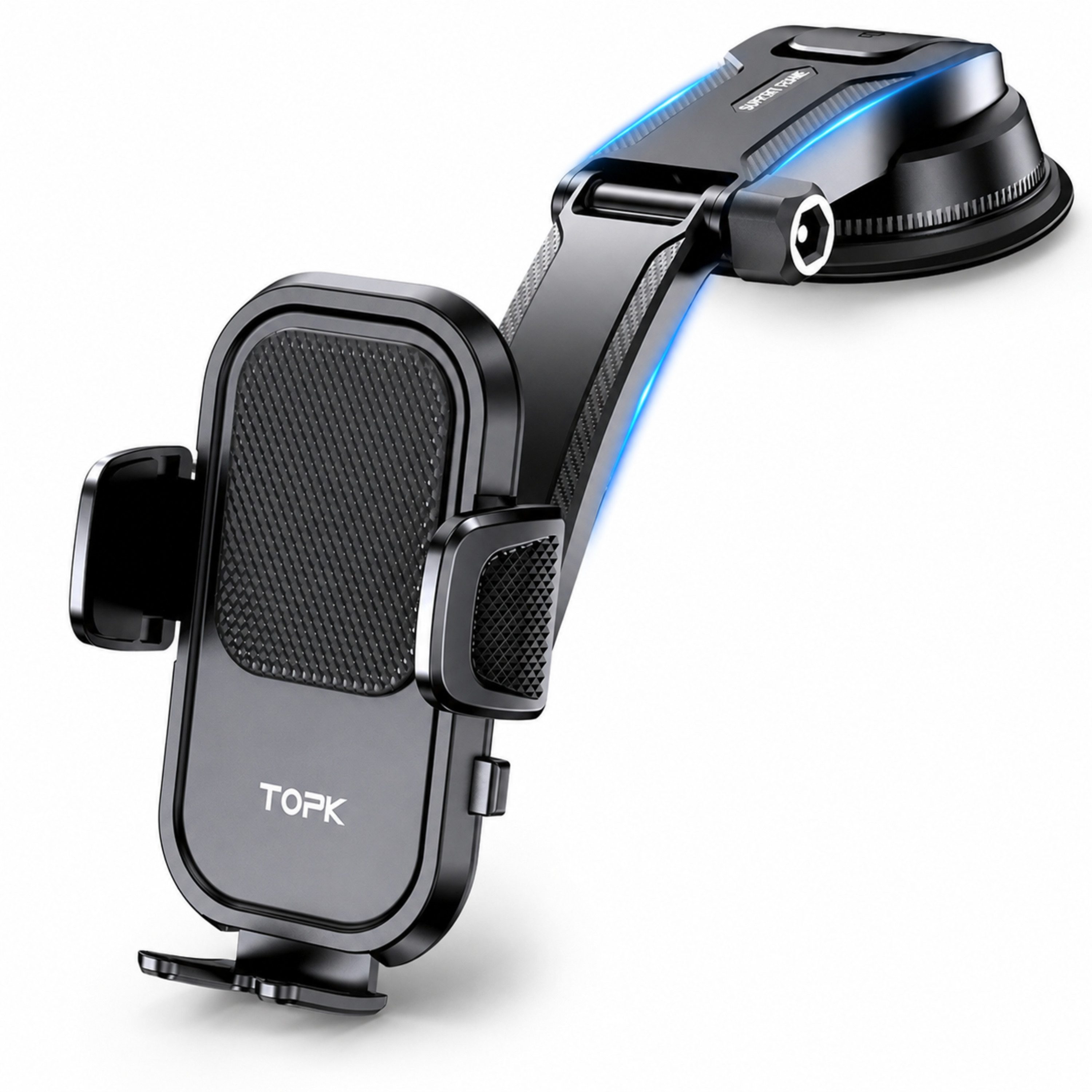 StellarLuma Handy-Halterung Handyhalterung Telefonhalterung Auto Halterung Smartphone Drehbar, (bis 6,9 Zoll, Packung, Telefonhalterung mit 360° Drehung und verstellbarem Arm, für Ihr Auto)