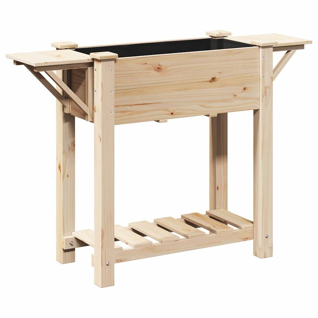 vidaXL Blumentopf Garten-Pflanzgefäß Beige 111 x 37 x 76,5 cm (1 St)