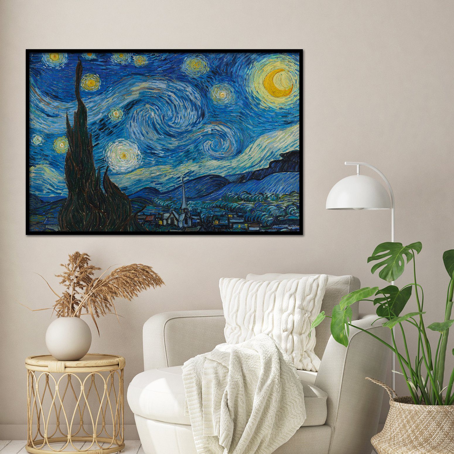 Close Up Poster Starry Night Poster Vincent Van Gogh 91,5 x 61 cm – Bild 2 von 5