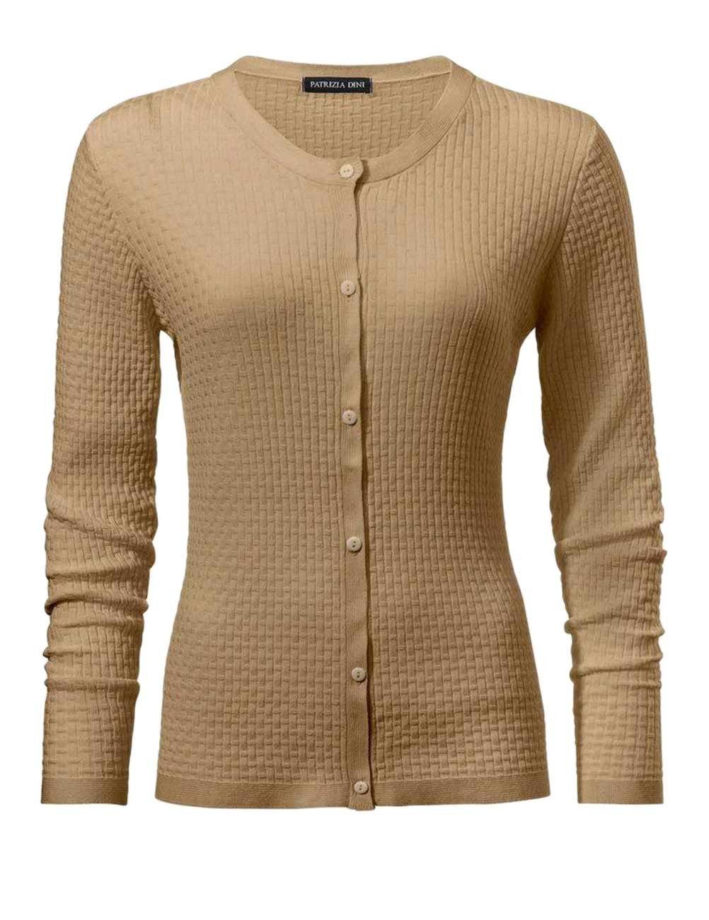 PATRIZIA DINI by heine Cardigan Patrizia Dini Damen Designer-Cardigan, sand