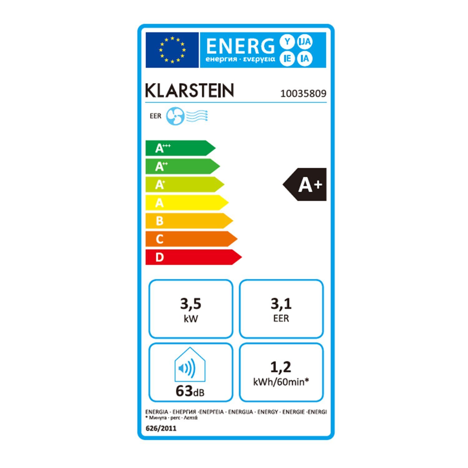 Eco 12K, Klarstein Kühlgerät Air Conditioner Grandbreeze Luftkühler Klimagerät mobil Klimagerät