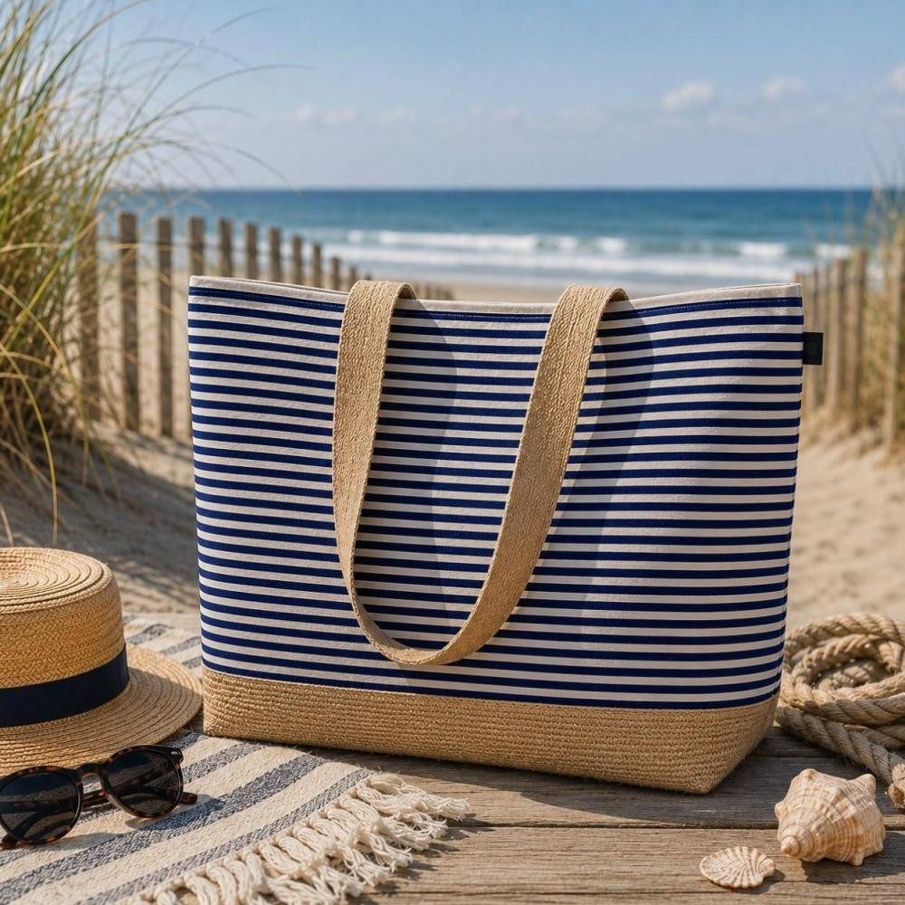 Cawö Home Strandtasche Canvas Streifen von Cawö