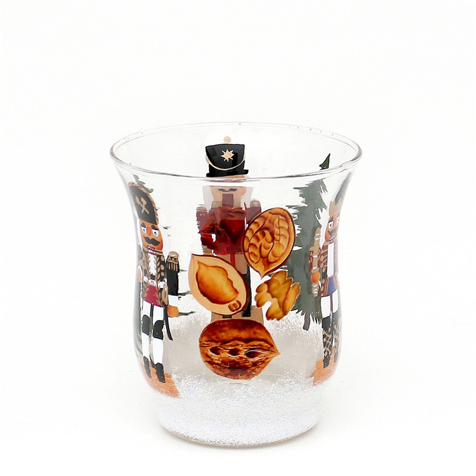 Teelichthalter Weihnachtsmotiv mit cm 8 Ø Teelichthalter (1 St) Glas SIGRO aus