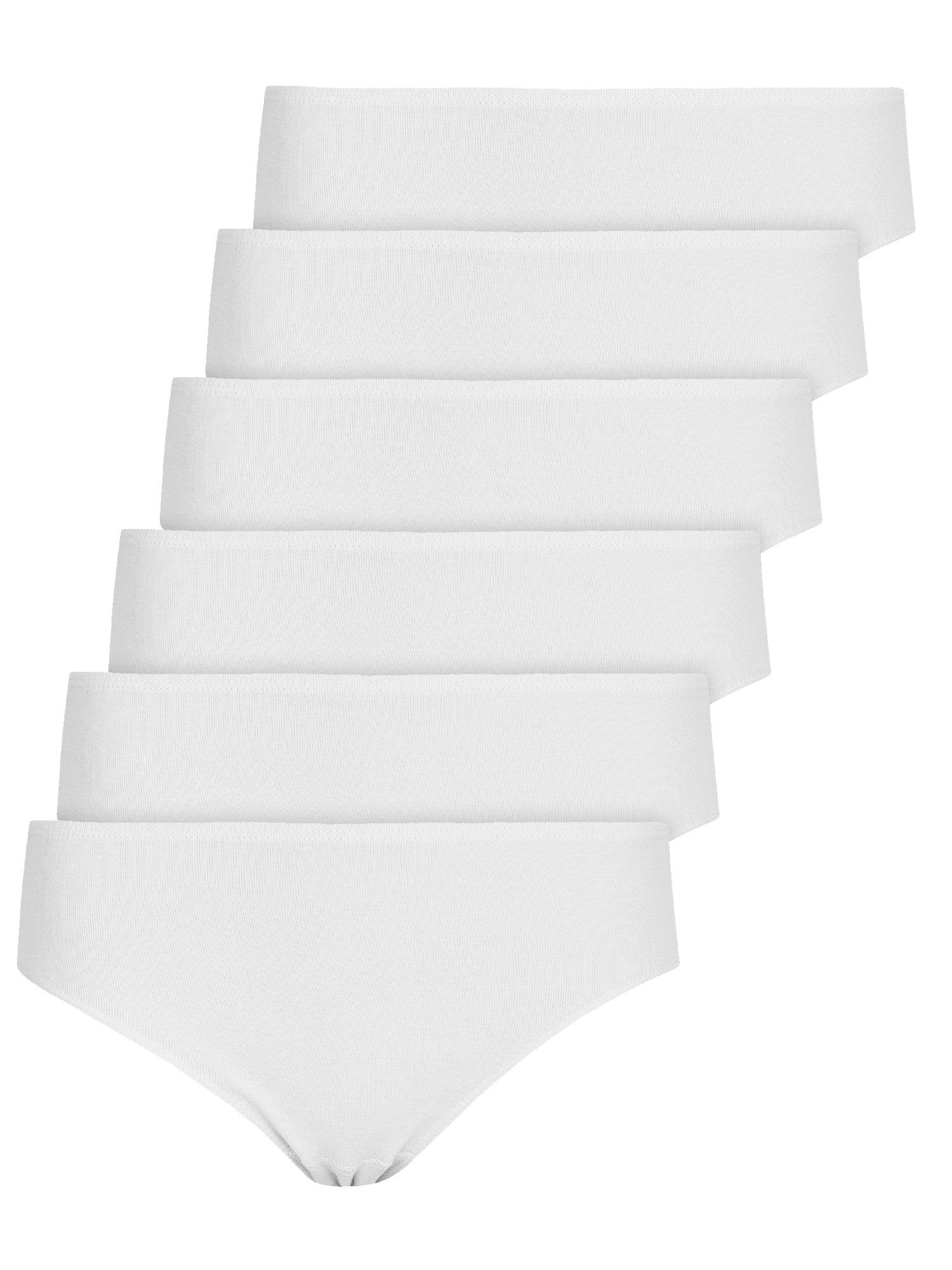 Nina Von C. Hüftslip 6er Pack Damen Hüftslip Daily (Packung, 6-St) reine Baumwolle, keine Seitennähte