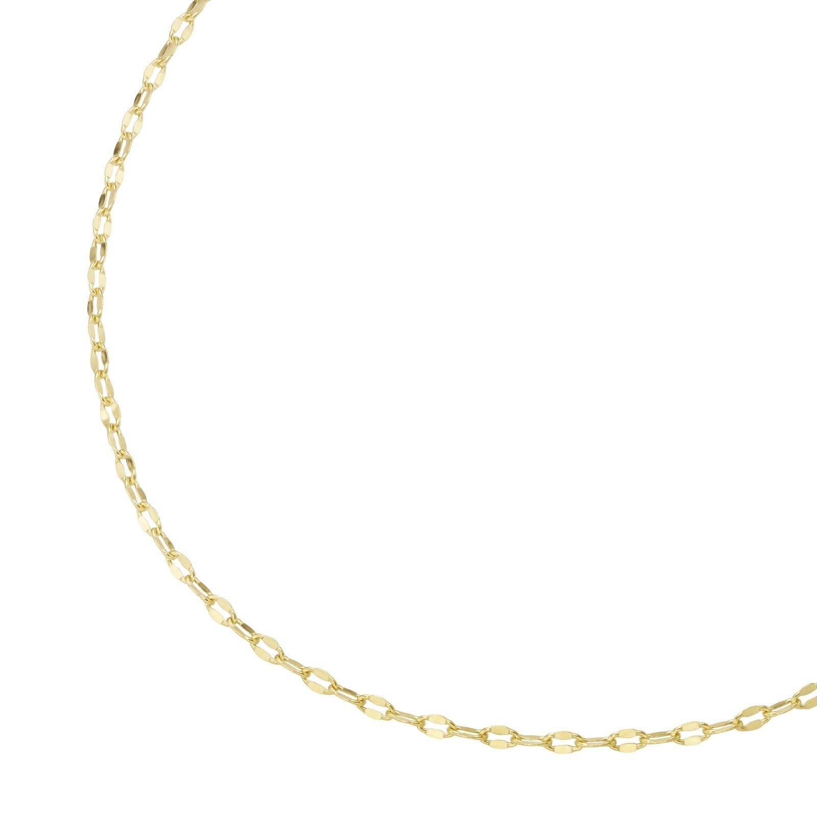 Goldkette fantasieförmig mit diamantierten Gliedern, Gold 375