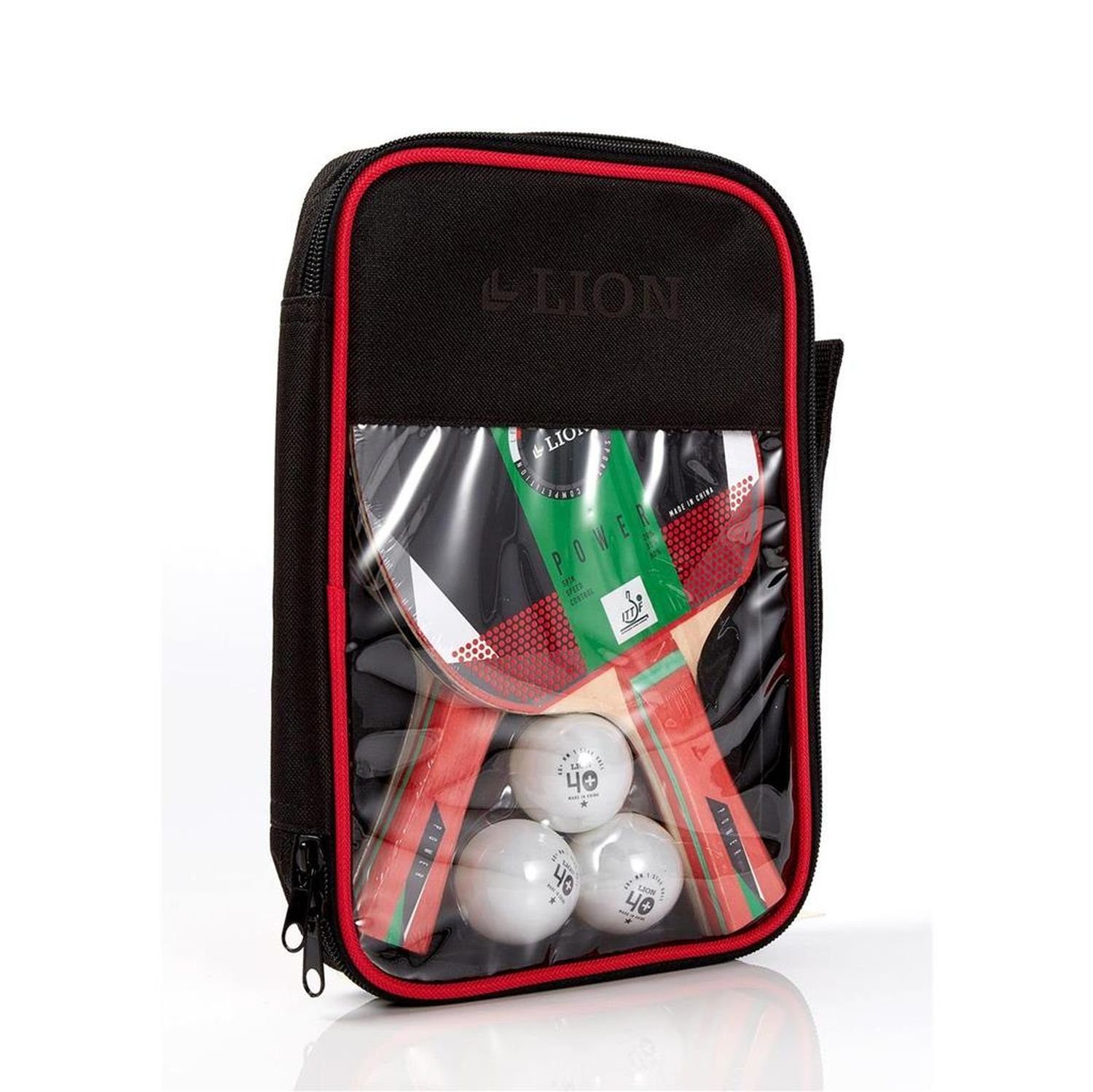 LION Tischtennisschläger Lion Tischtennisset 2-Player Power, Tischtennis Schläger Set Tischtennisset Table Tennis Bat Racket