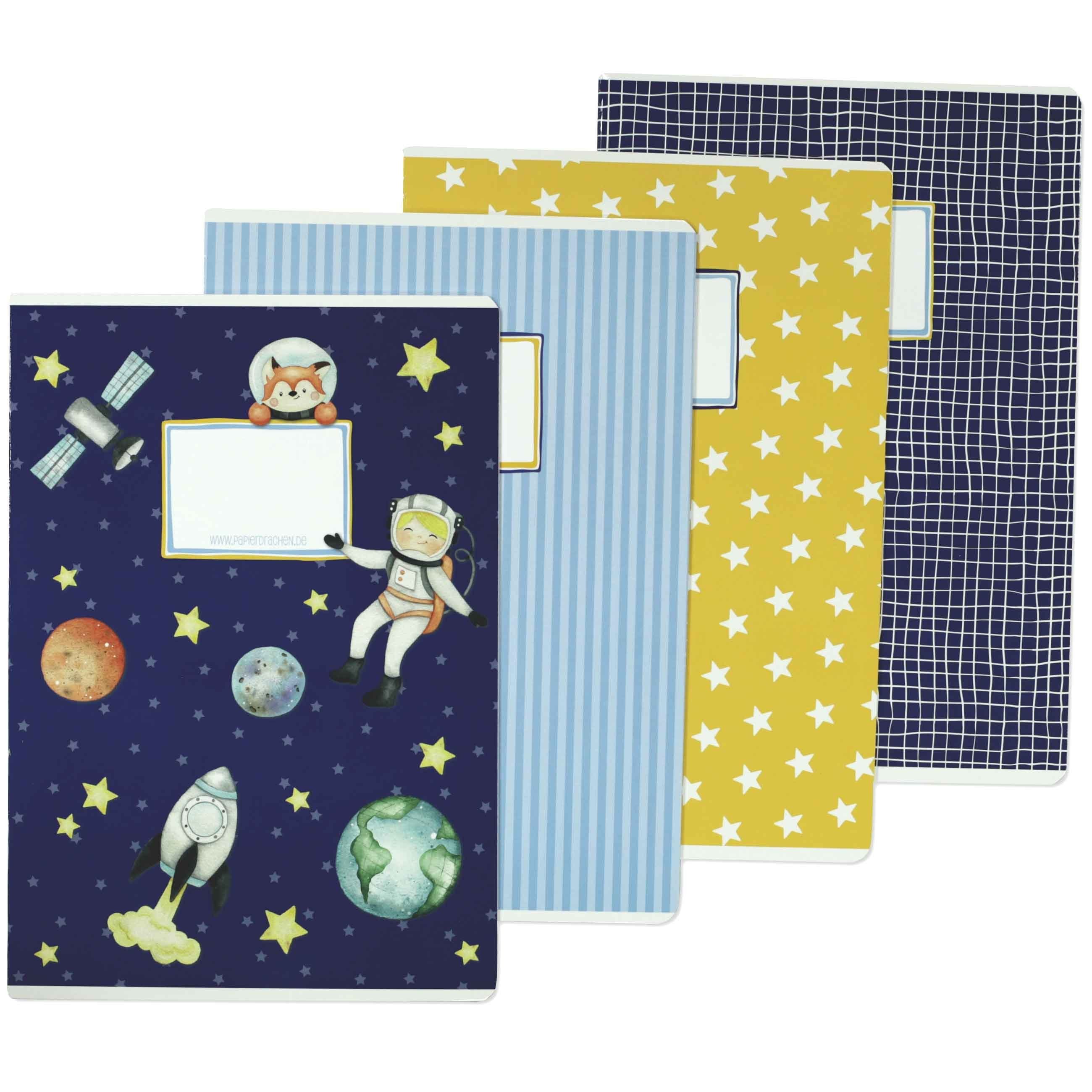 PAPIERDRACHEN Schulheft Schulhefte Set - DIN A4