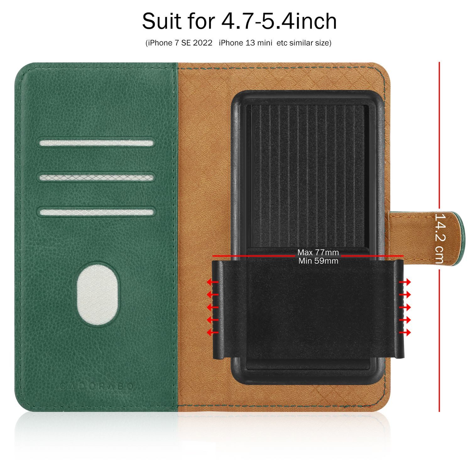 Cadorabo Handyhülle für Samsung Galaxy S4 MINI Hülle Samsung Galaxy S4 MINI, Hülle mit Kartenfach 360 Grad Schutzhülle Flip Case Cover Handytasche