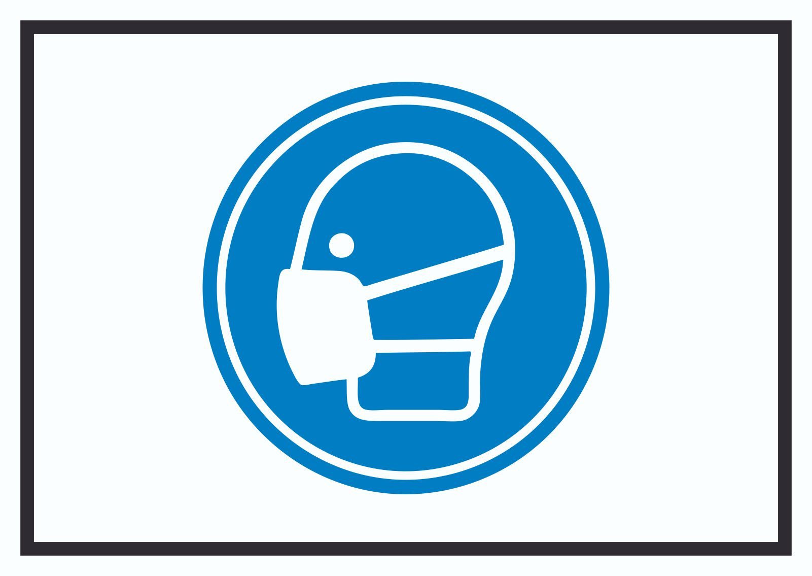 HB-Druck Hinweisschild Mundschutz tragen Schild mit Symbol, wetterfest, stabil, UV-beständig, kratzfest
