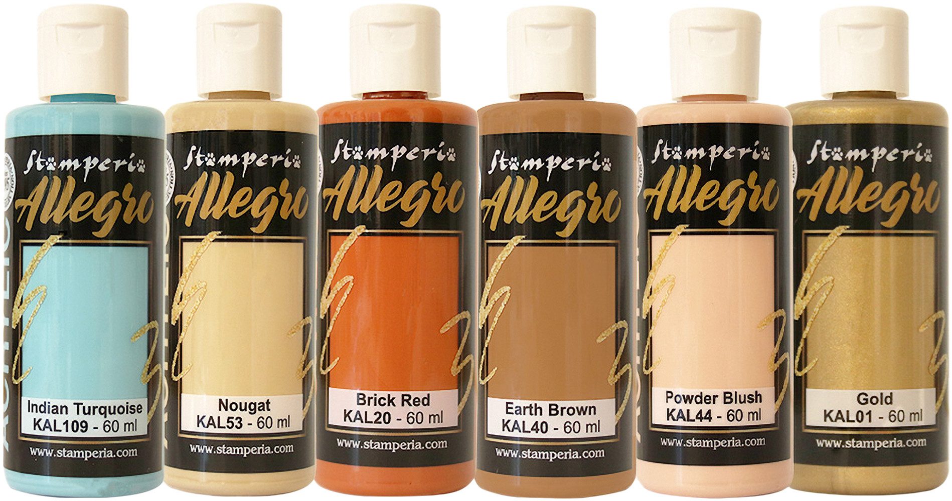 Stamperia Bastelfarbe Allegro Acrylic Venice, 6er-Set