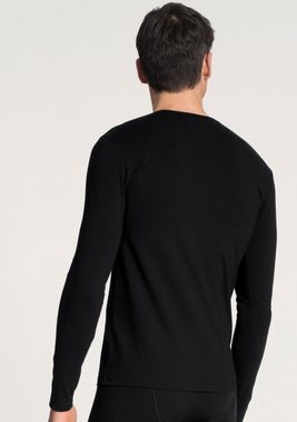 CALIDA Langarmshirt Cotton Code mit Rundhalsausschnitt