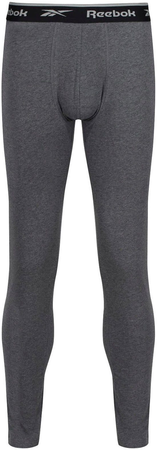 Reebok Lange Unterhose JOHNY basic, lang, atmungsaktiv, mit Logo, breiter Bund, Baumwollmix