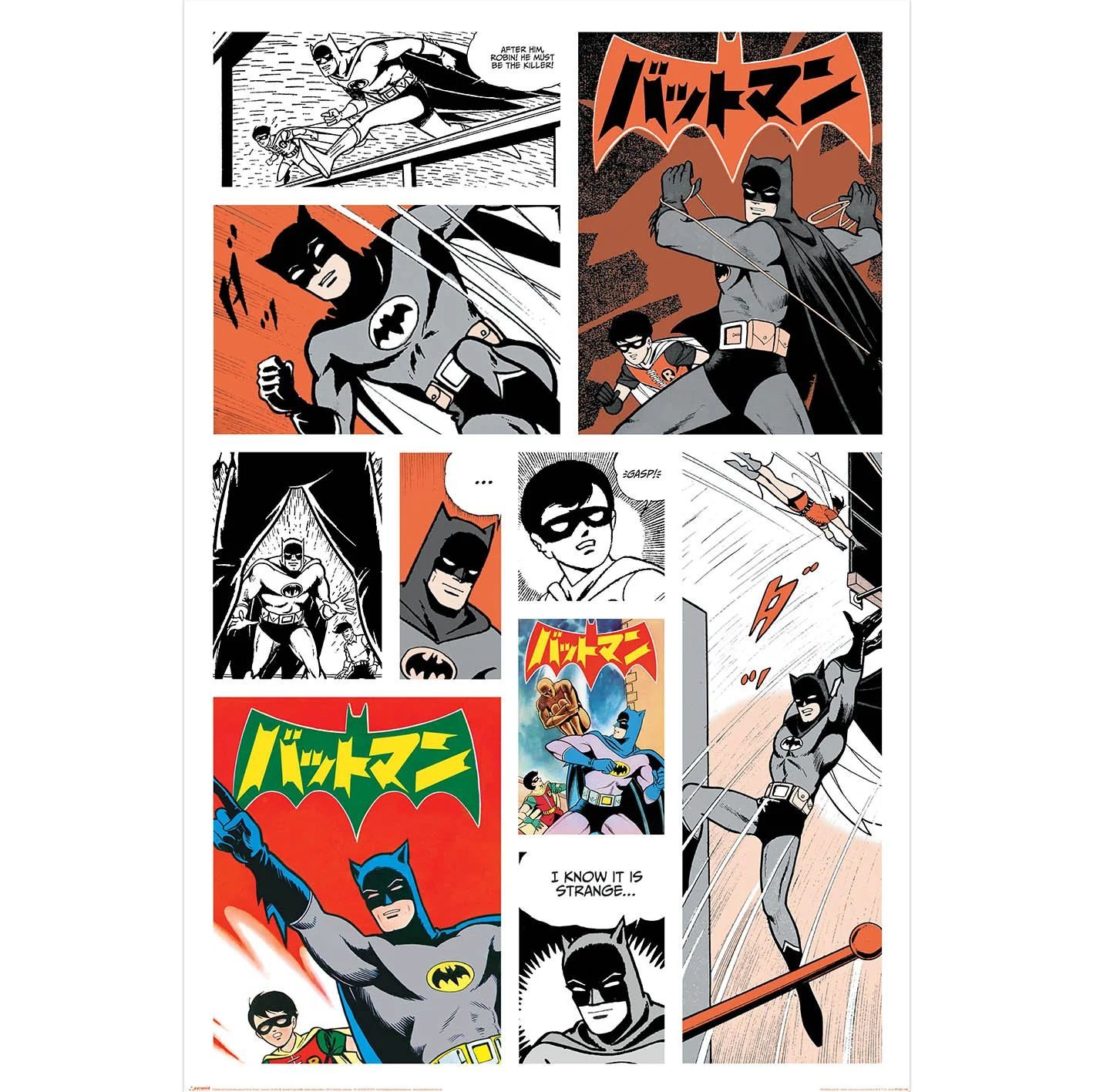 PYRAMID Poster DC Comics Batman Poster Bat-Manga 61 x 91,5 cm