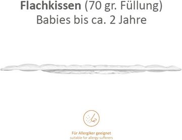 sleepling Babykissen Kopfkissen, Flachkissen, Steppkissen, allergikerfreundlich, optimal für Babies bis 2 Jahre
