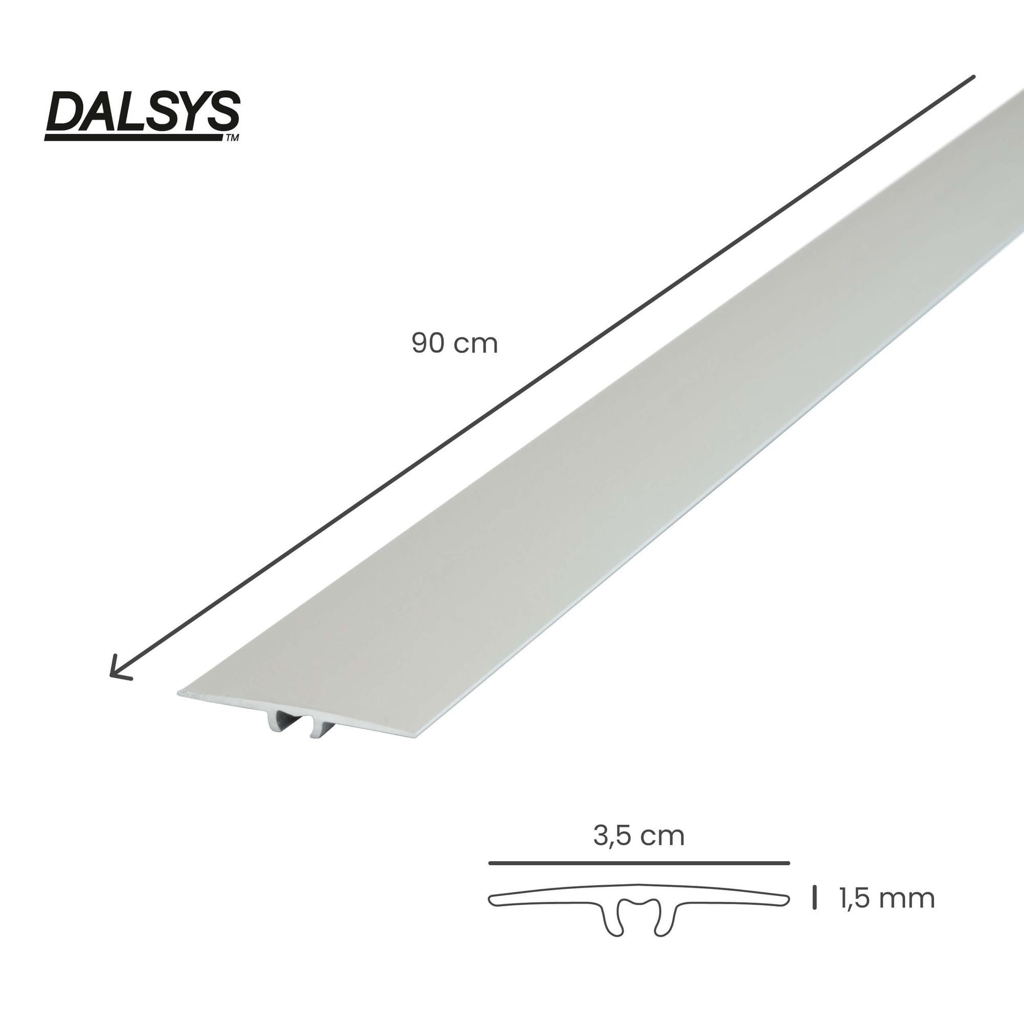 Dalsys Übergangsprofil (Aluminium, 1-St), flach Vinyl, Laminat & Parkett - günstig online kaufen