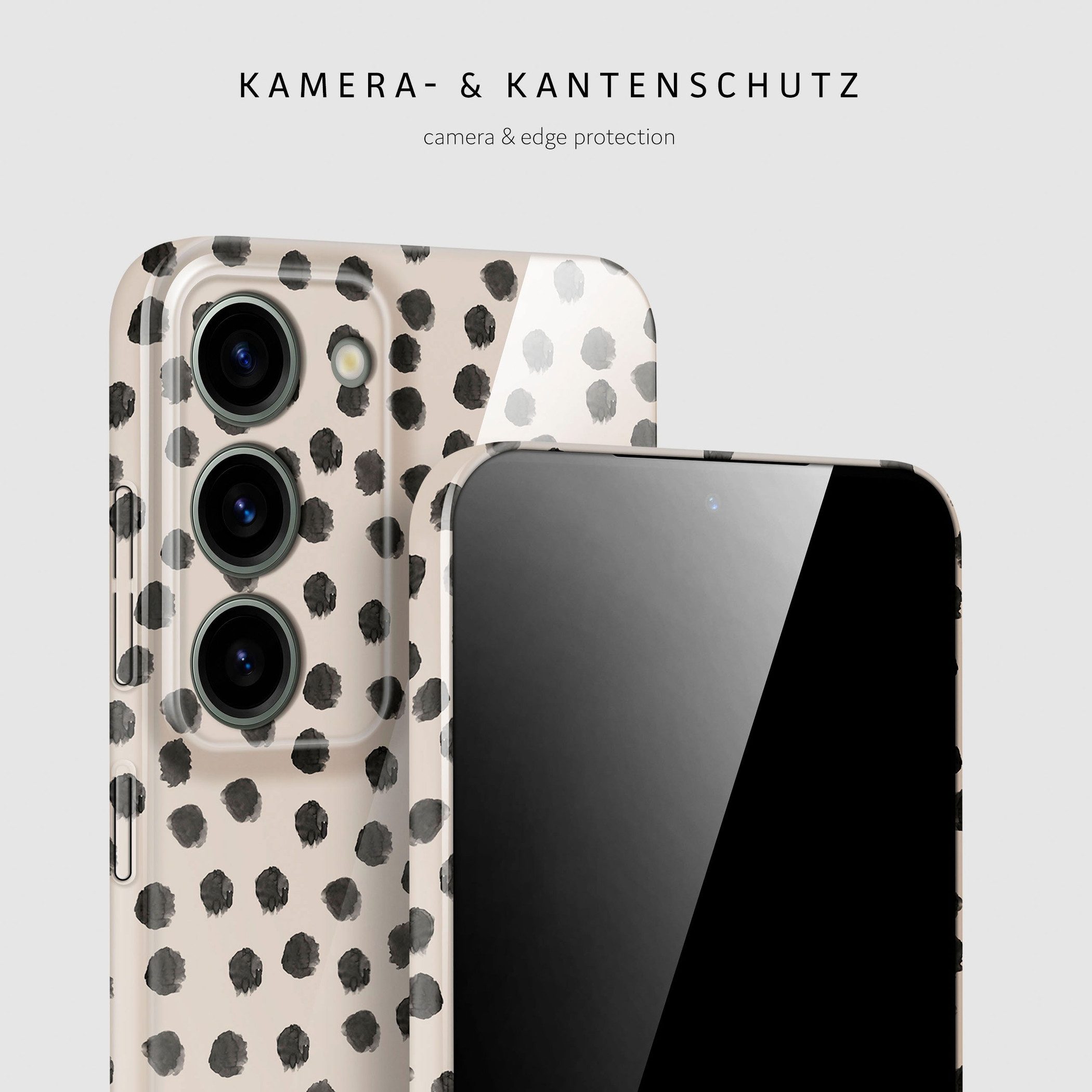 ONEFLOW Handyhülle für Samsung Galaxy S23 Splash Cover Creme Beige Punkte 6,1 Zoll, Hülle mit Design Muster Designer Case Kameraschutz Handy Schutzhülle