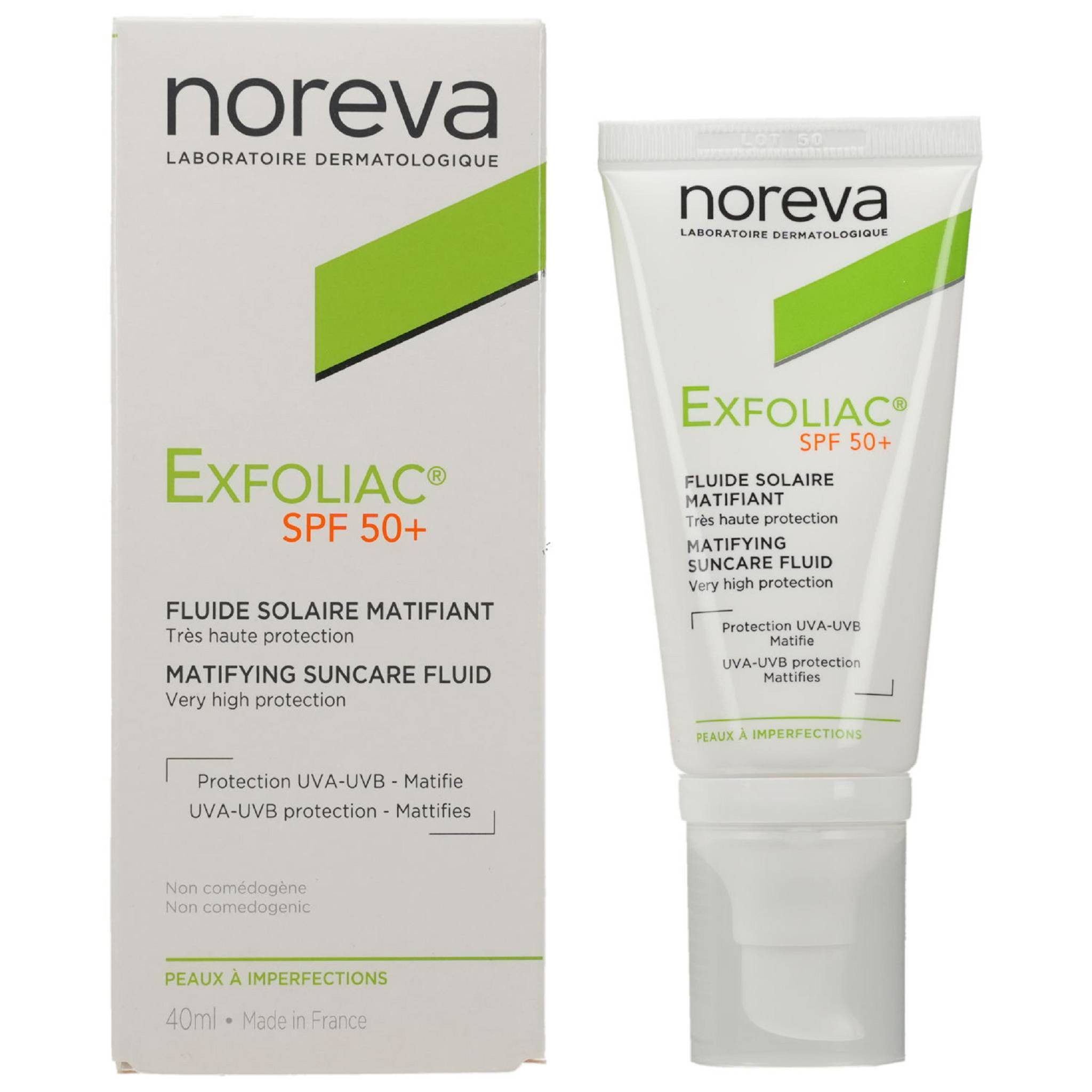 Laboratoires Noreva GmbH Sonnenschutzcreme NOREVA Exfoliac mattier.Sonnenschutz-Fluid LSF 50+