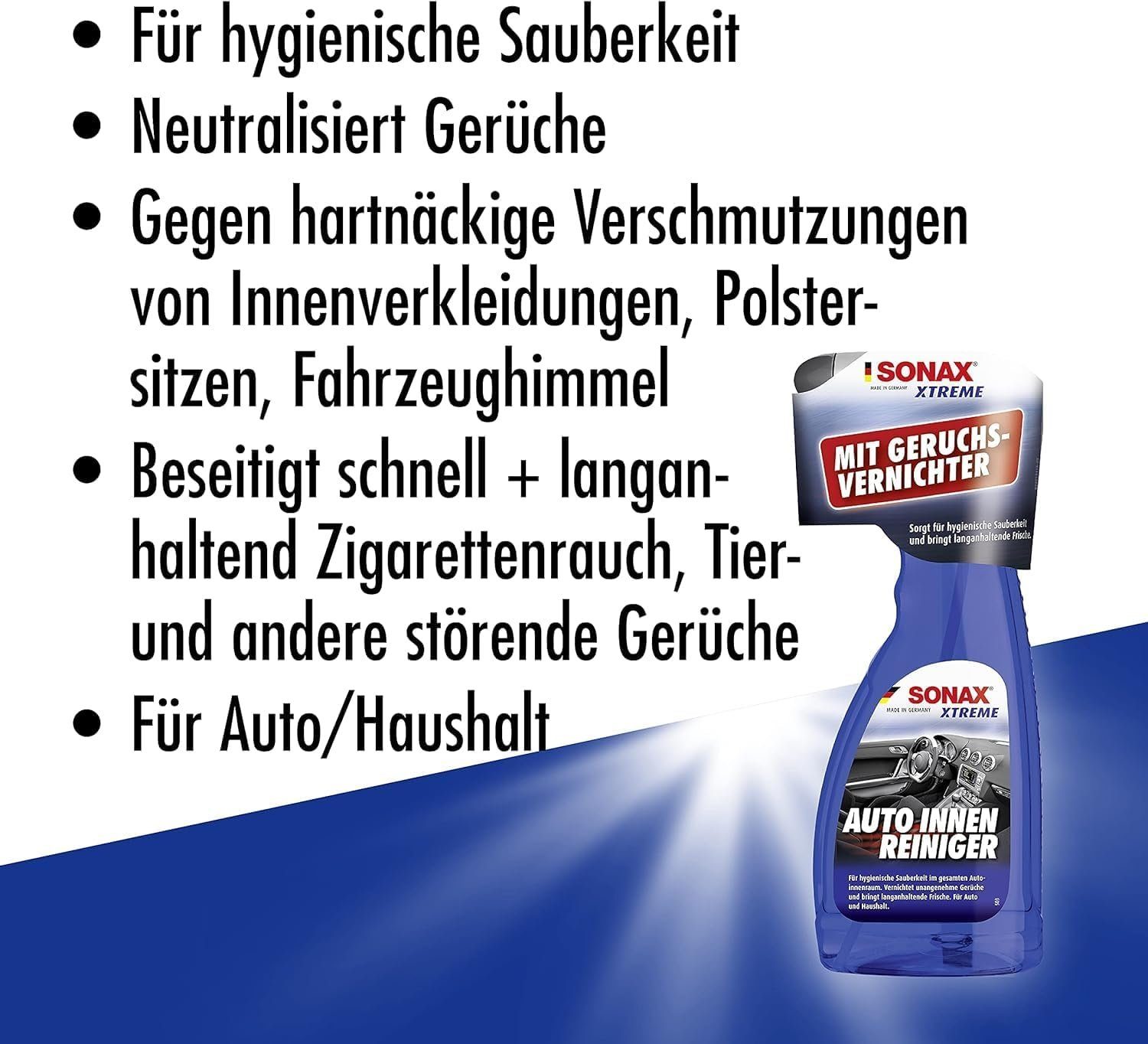 Sonax SONAX Xtreme Innenreinger Set - Mikrofasertuch - Pinsel Auto-Reinigungsmittel (Auto Aufbereitungsset für den Innenraum KFZ Innenreinigungsset - Autopflege - Reiniger)