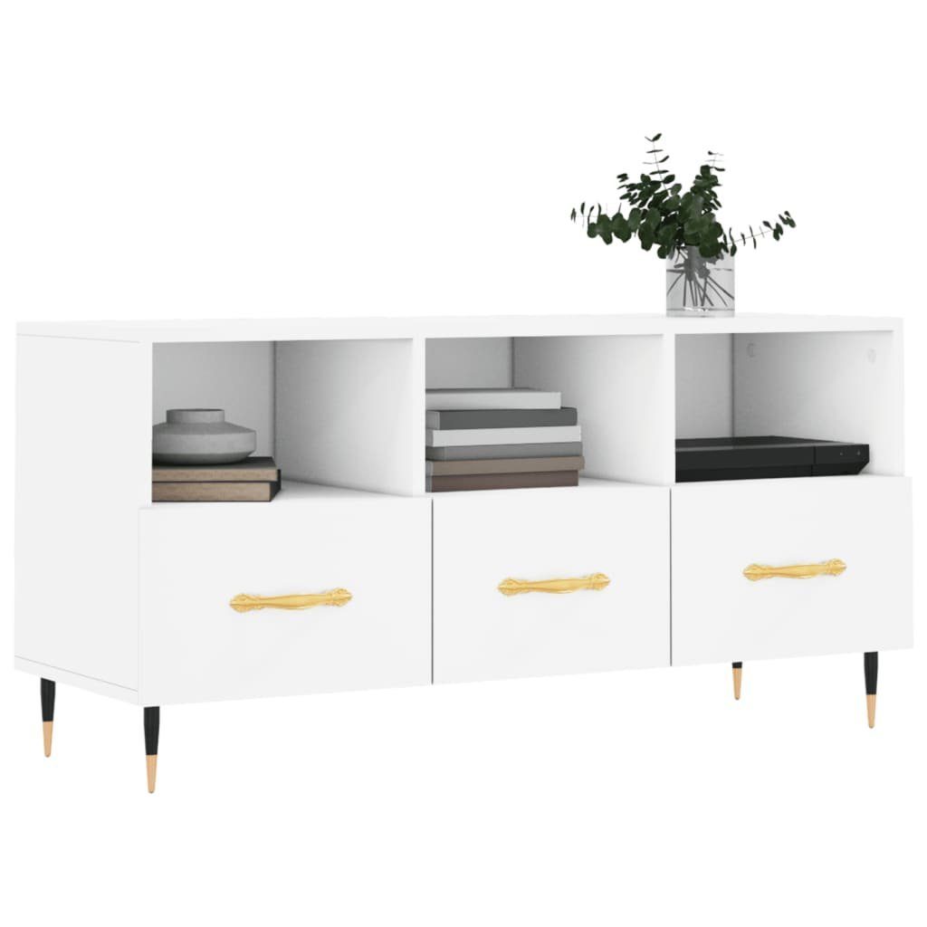 Holzwerkstoff furnicato Weiß 102x36x50 TV-Schrank cm