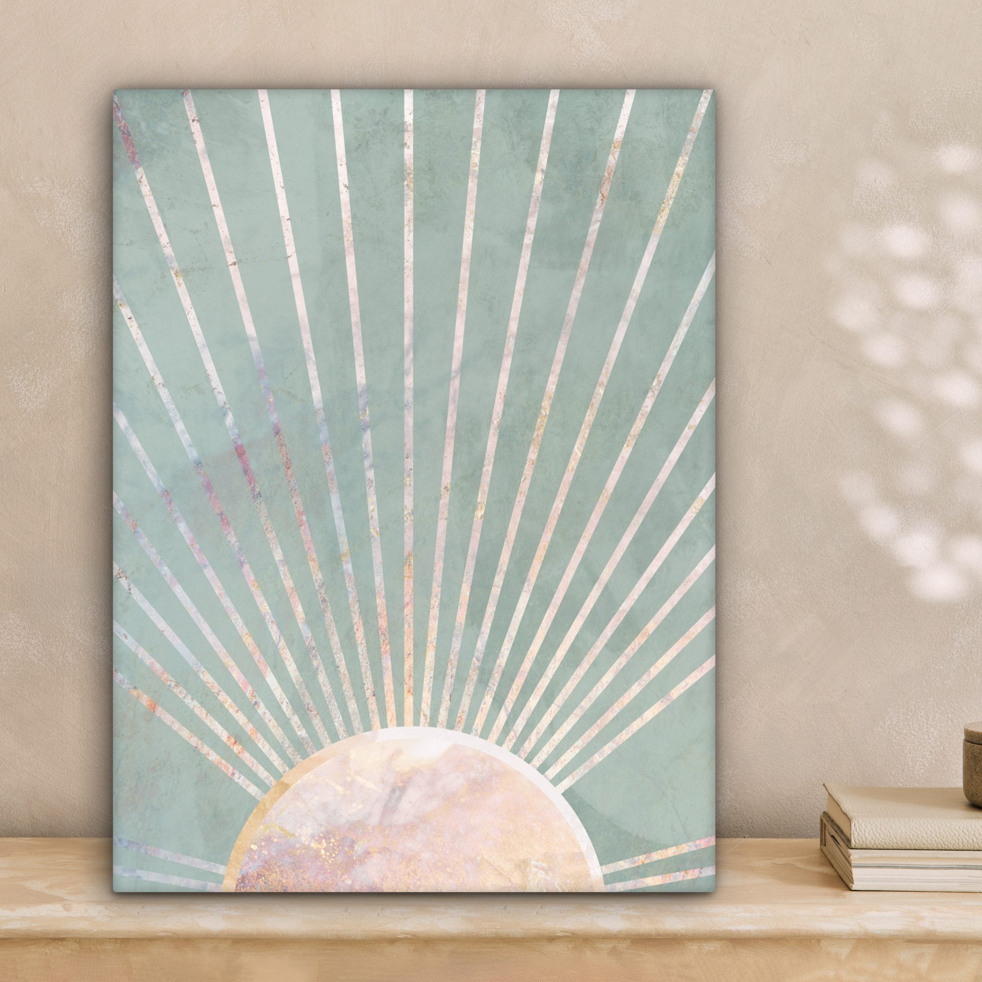 OneMillionCanvasses® Leinwandbild Grün - Sonne - Gold - Luxus, Fotodruck (1 günstig online kaufen