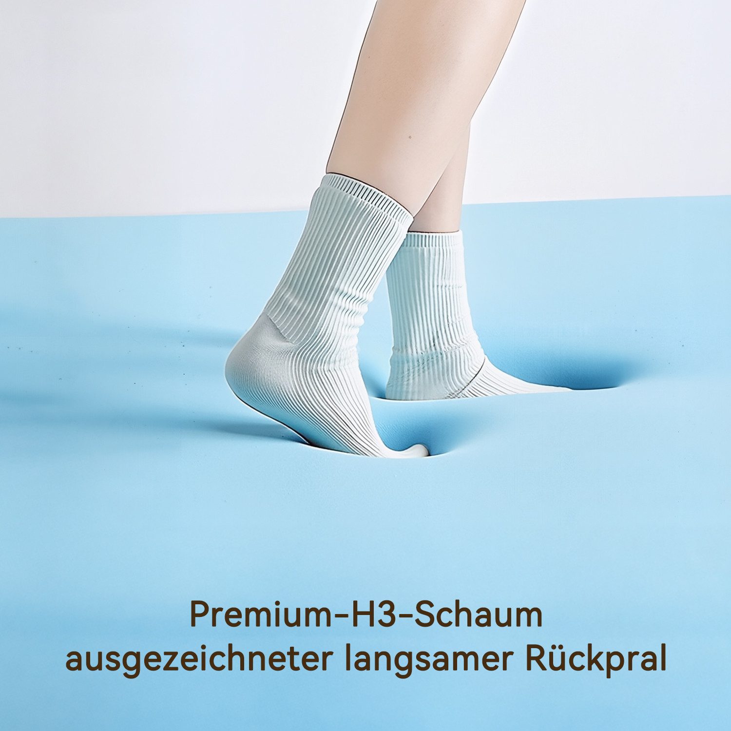 Elemuse, Topper H3 Gel Memory Schaum Matratzentopper, 7.5 cm hoch, (1-tlg), Komfortschaum, Atmungsaktiv, Druckverteilung, Topper für Boxspringbett