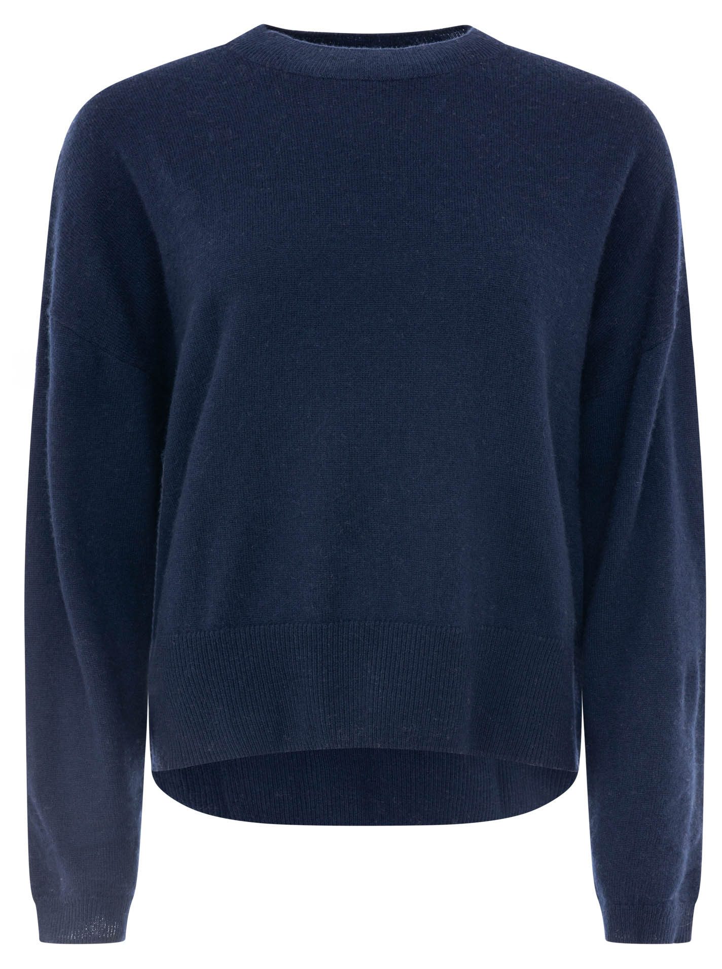 Zwillingsherz Kaschmirpullover Kastiger Rundhalspullover