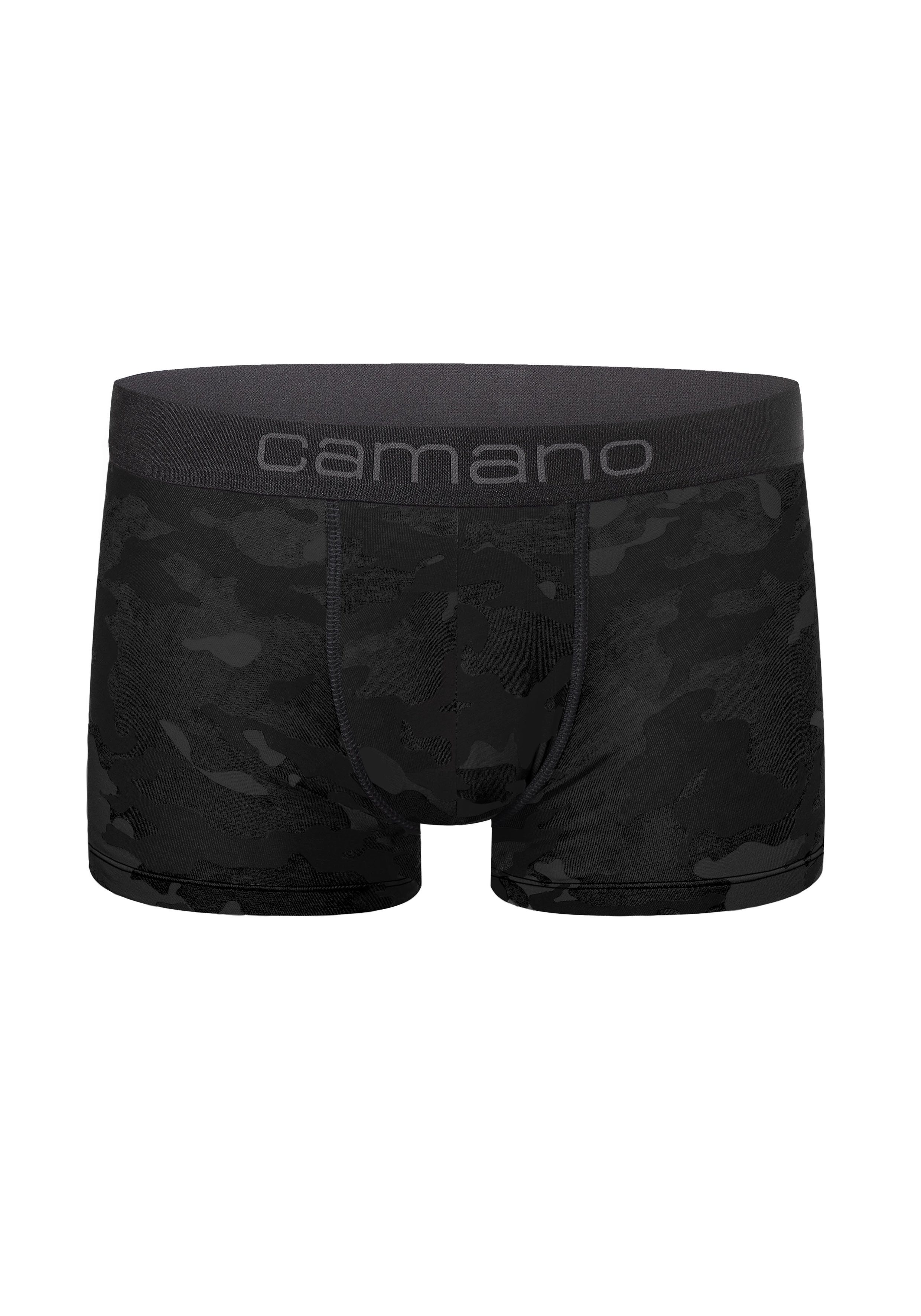 Camano Boxershorts Comfort im Baumwolle (6-St) nachhaltigerer 6er-Pack mit praktischen schwarz (BCI)