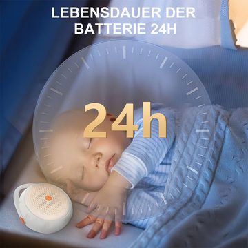 DOPWii Tragbare weißes Rauschen Schlafhilfe, Baby-Schlaf-Hilfe Lautsprecher (mit 12 Sounds, Atem-Licht, Timer, Kindersicherung)
