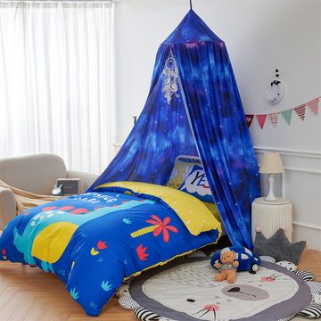 BOTERS Betthimmel Kuppelbettvorhang für Kinderzimmer,lochfreie Anti-Moskito-Bettvorhänge