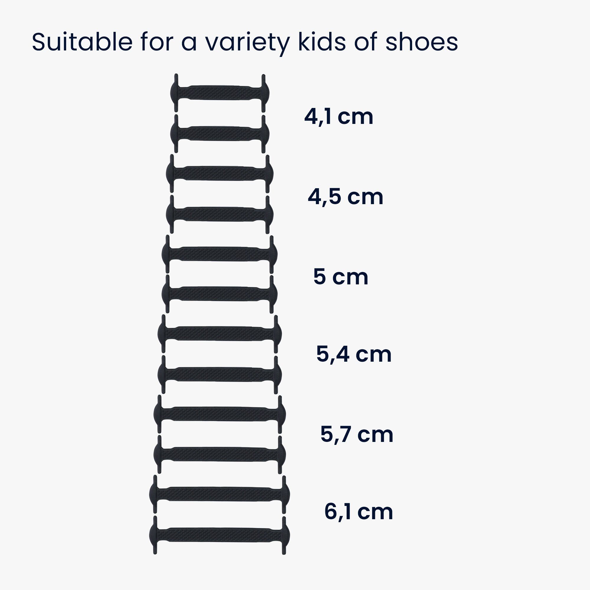 kwmobile Schnürsenkel 12x Elastische ohne Schnürsenkel binden Schnürband Schuhe aus Schuhbänder Silikon, - für Kinder